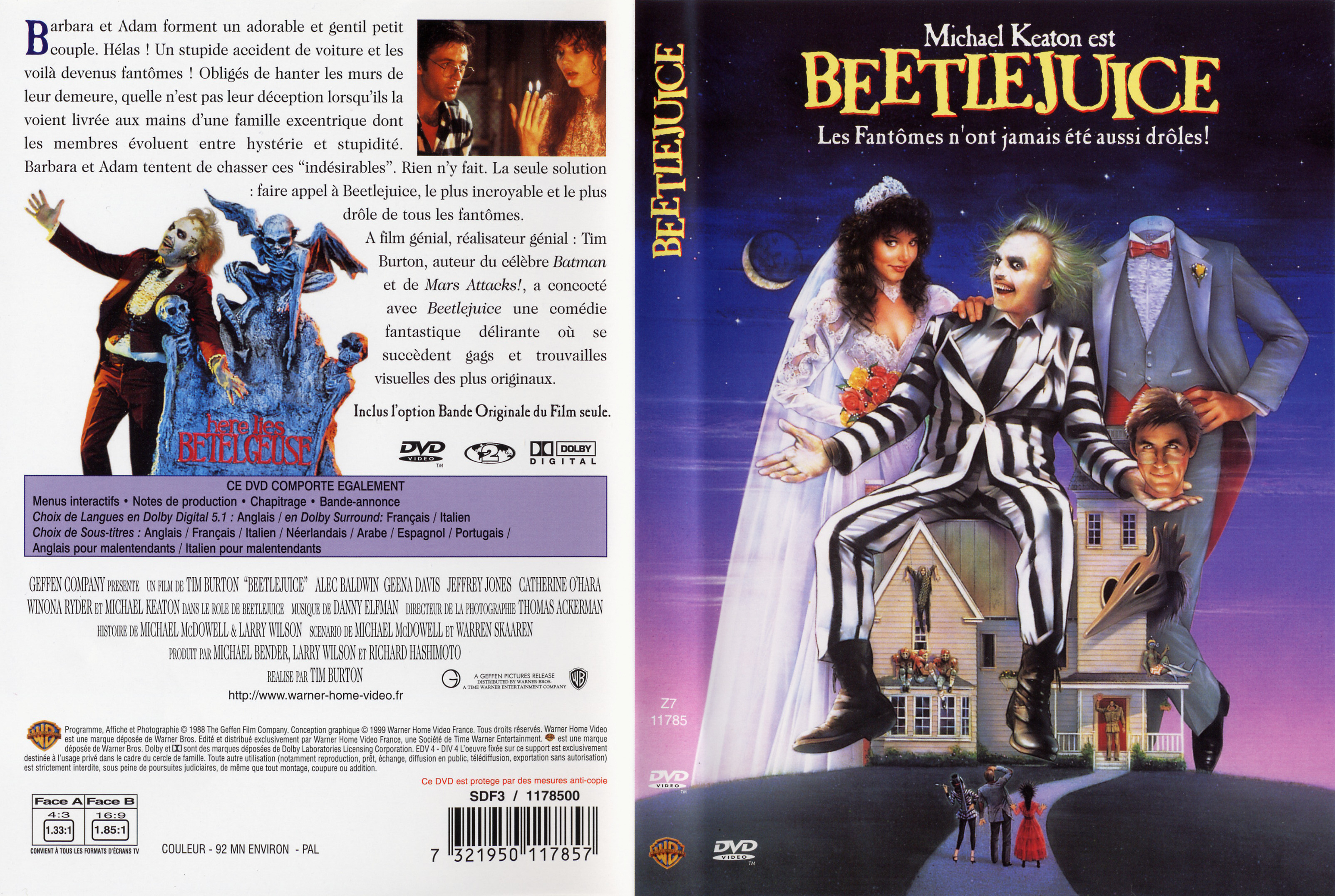 Jaquette DVD de Beetlejuice Cinéma Passion
