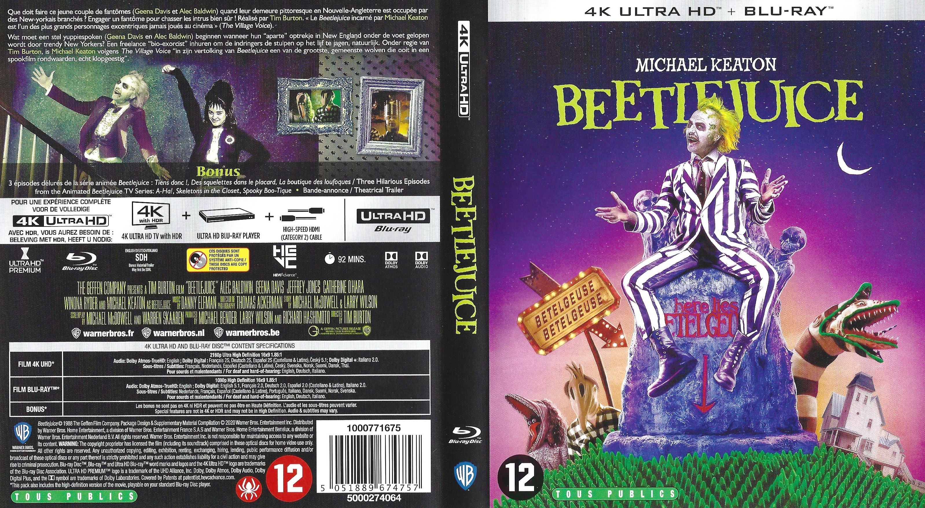 Jaquette DVD Beetlejuice 4K (BLU-RAY)