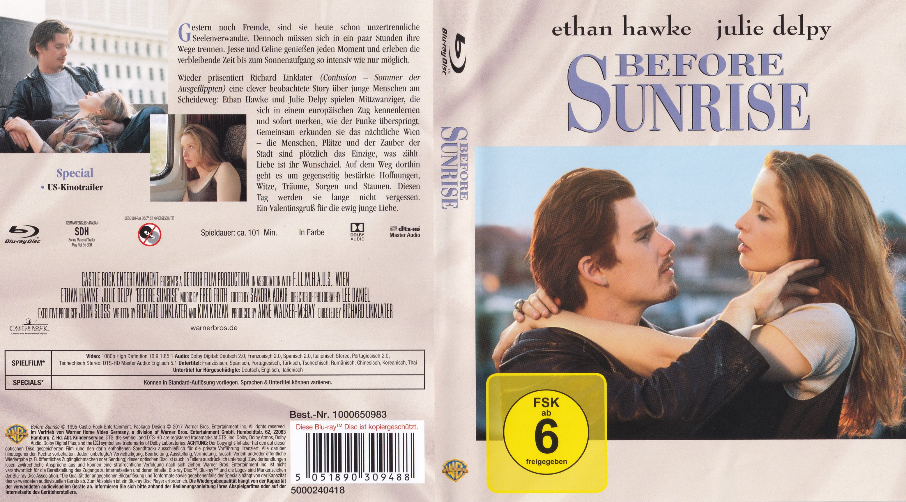 Jaquette DVD Before sunrise ZONE 1 (BLU-RAY)