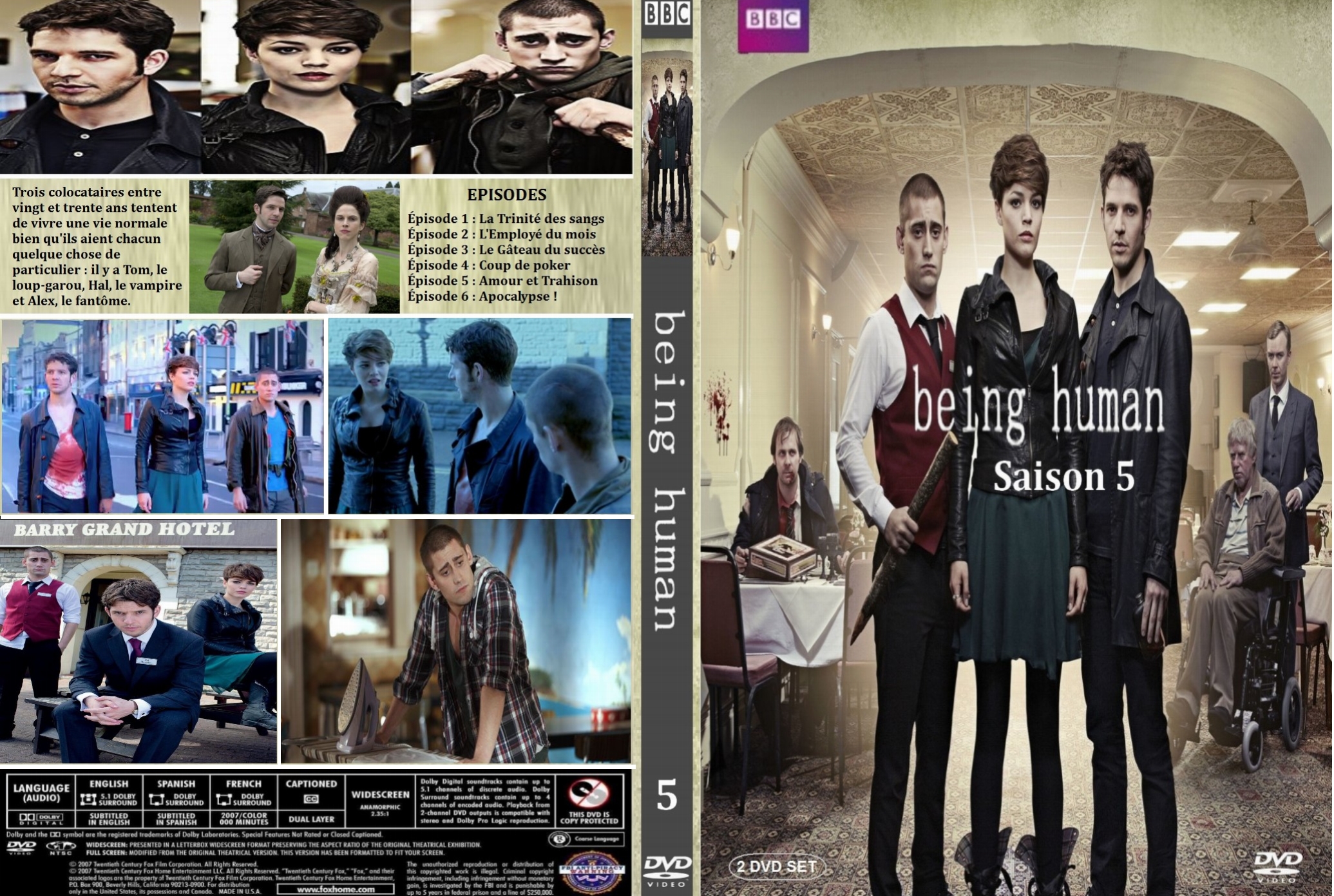 Jaquette DVD Being Human Saison 5 custom