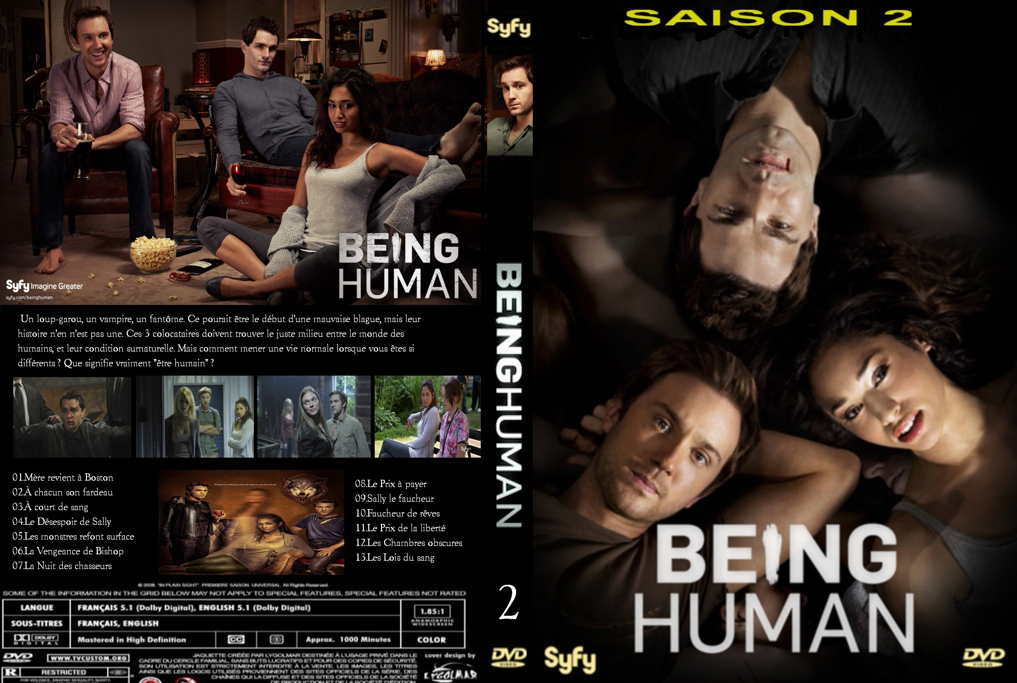Jaquette DVD Being Human US Saison 2 custom