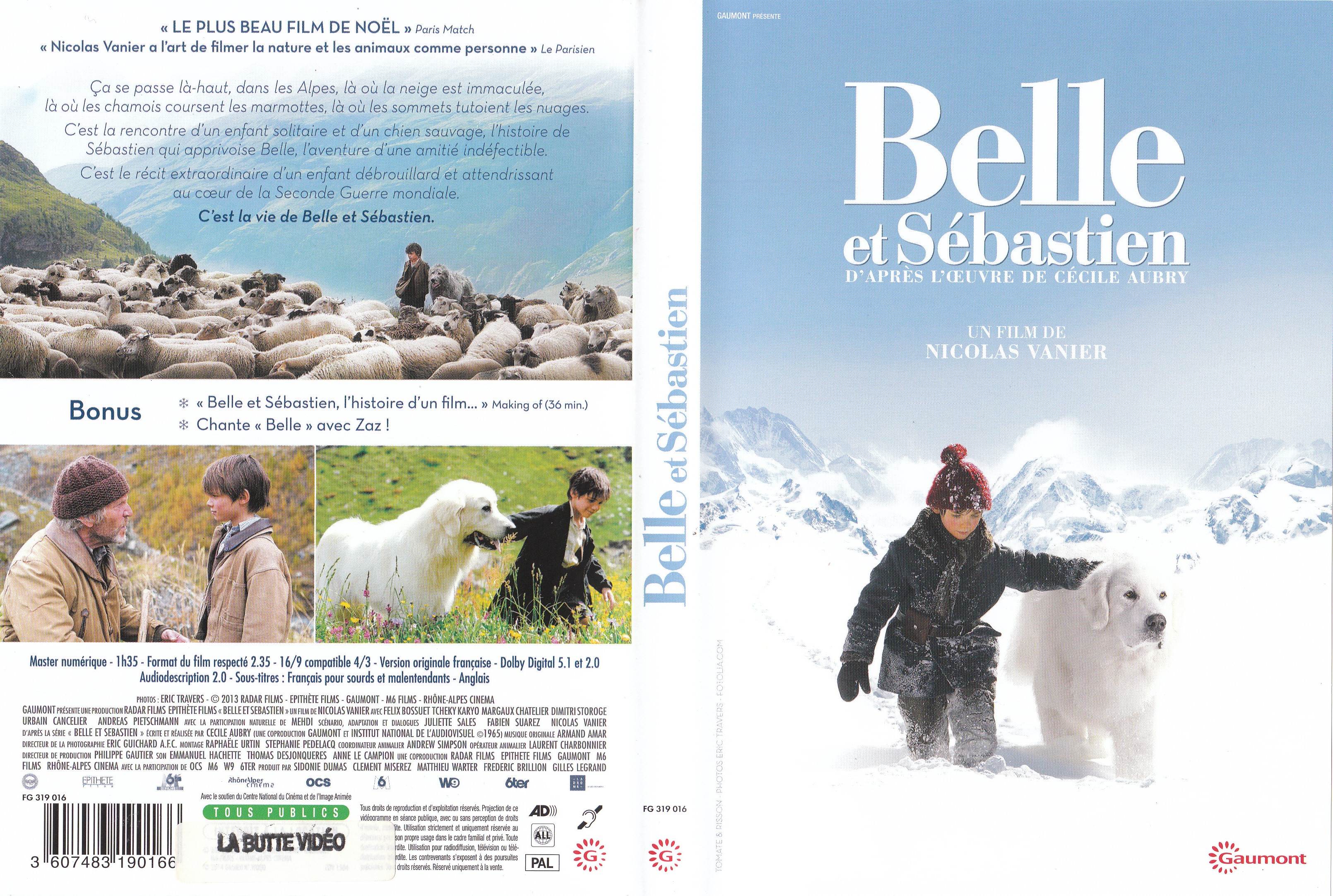 Jaquette DVD Belle et Sbastien