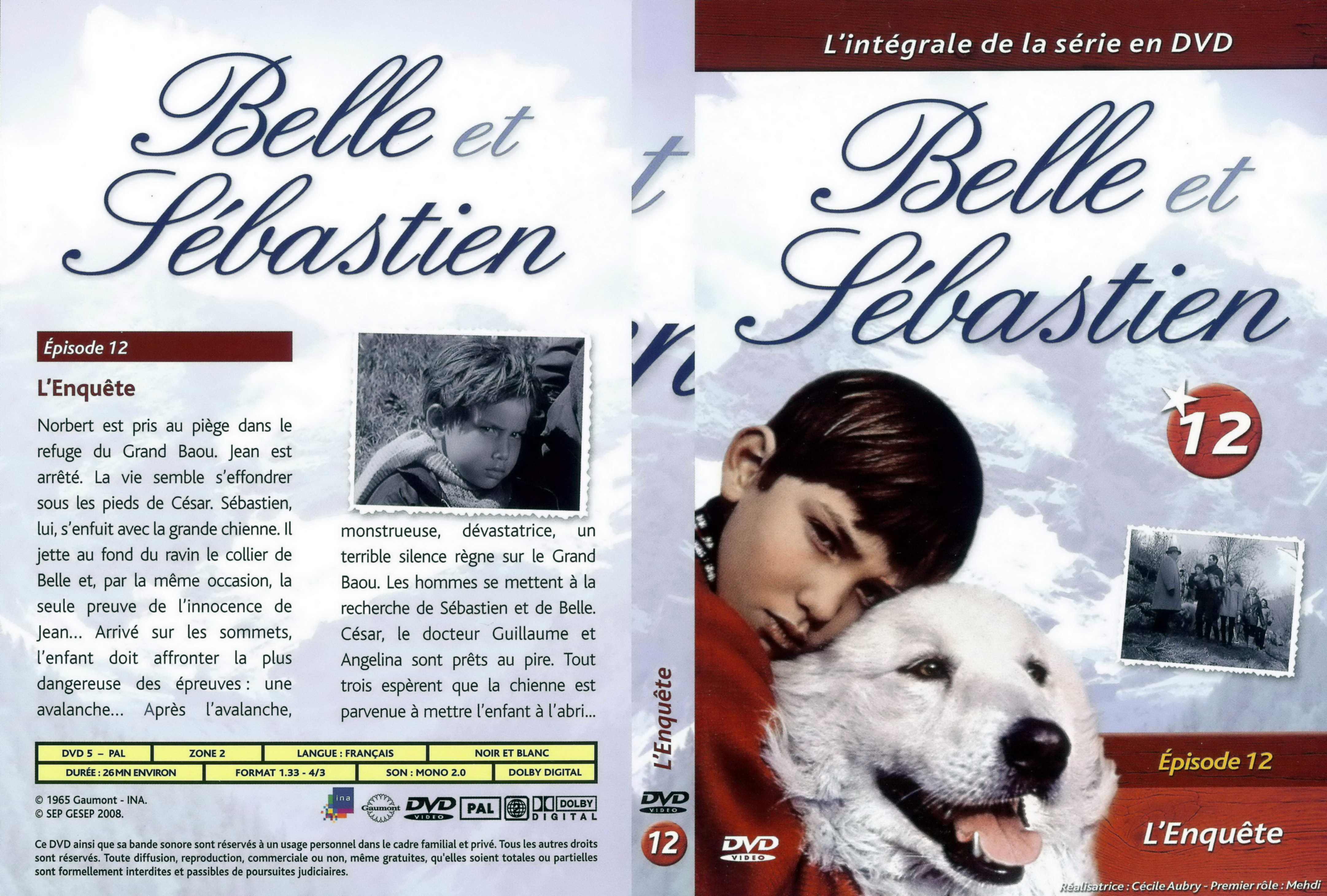 Jaquette DVD Belle et Sebastien la srie vol 12