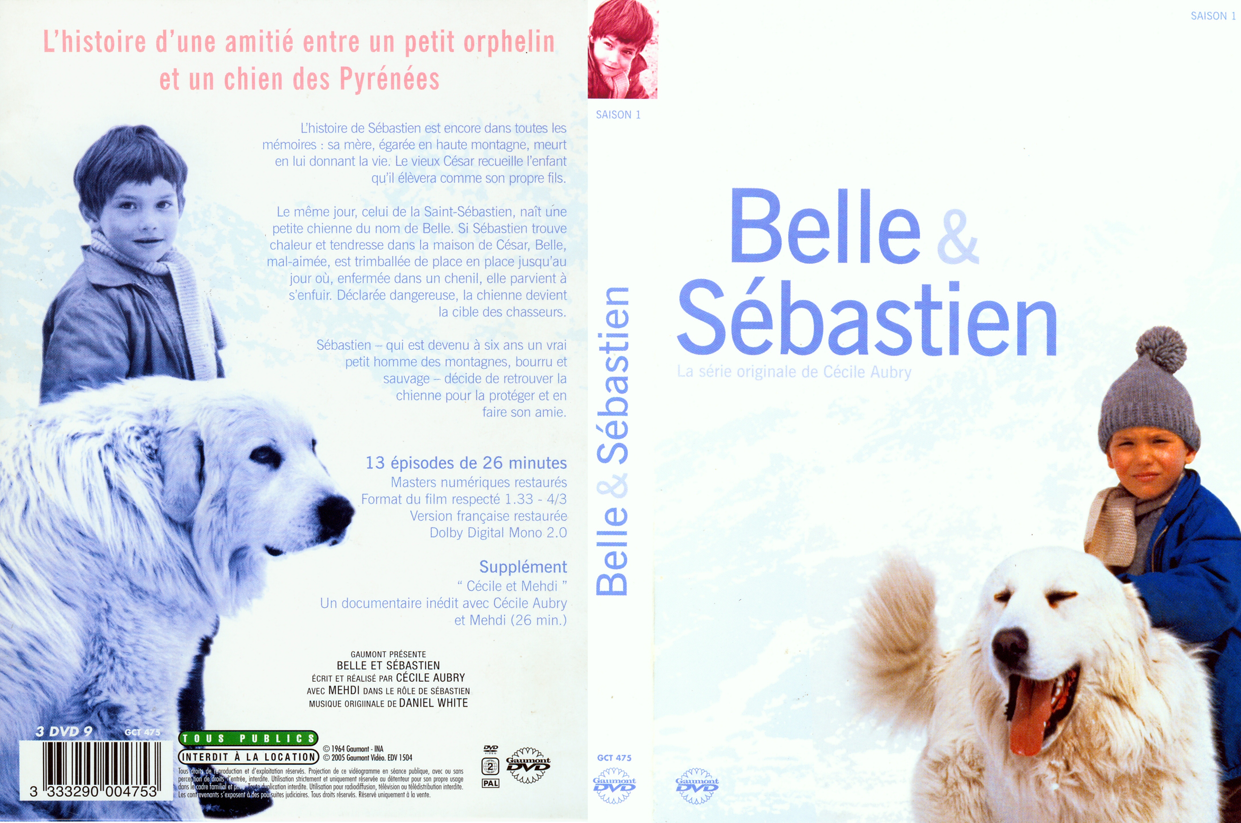 Jaquette DVD Belle et Sebastien saison 1 COFFRET
