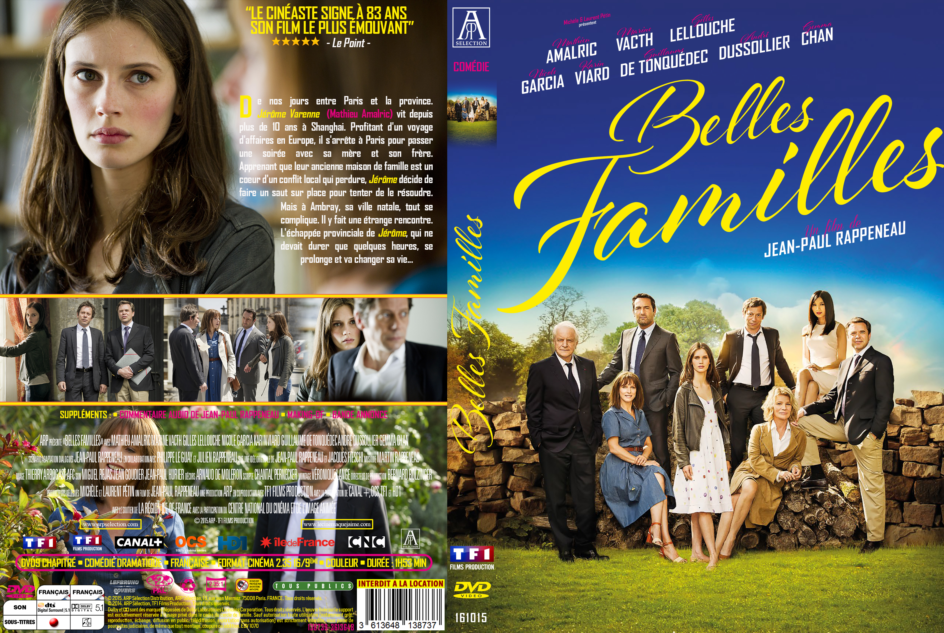 Jaquette DVD Belles familles custom