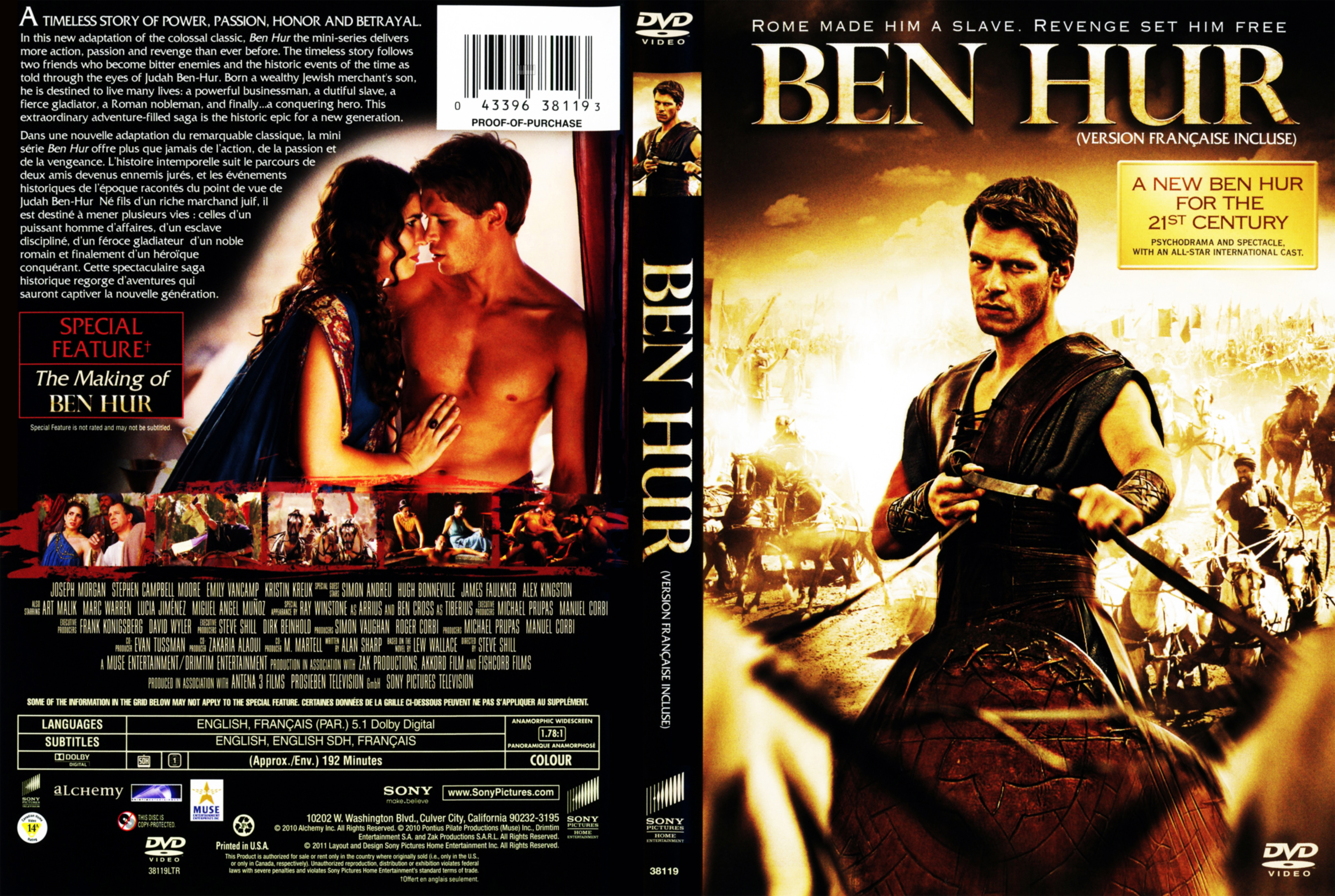 Jaquette DVD Ben Hur (2010) (Canadienne)