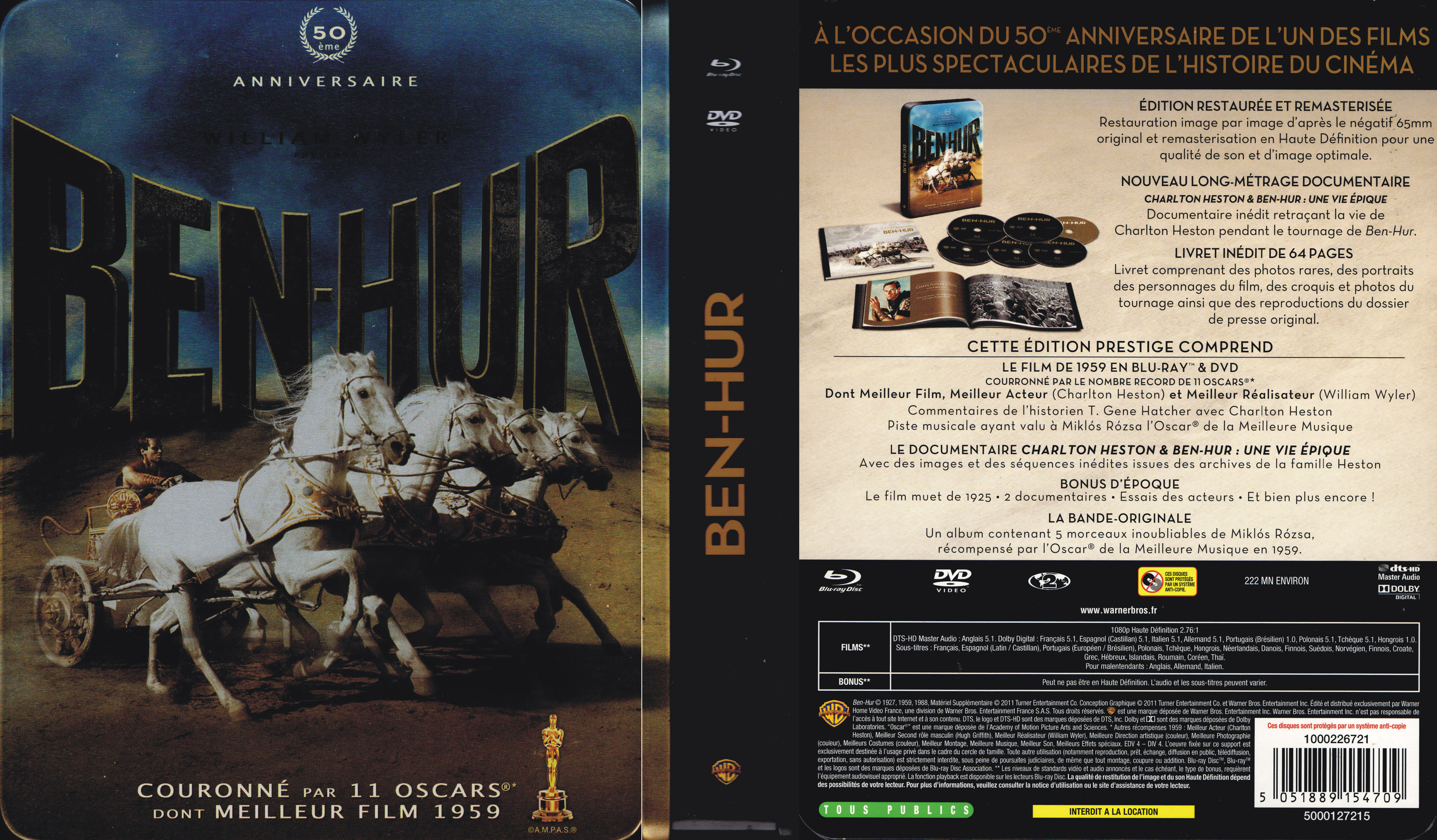 Jaquette DVD Ben-hur (BLU-RAY) v2