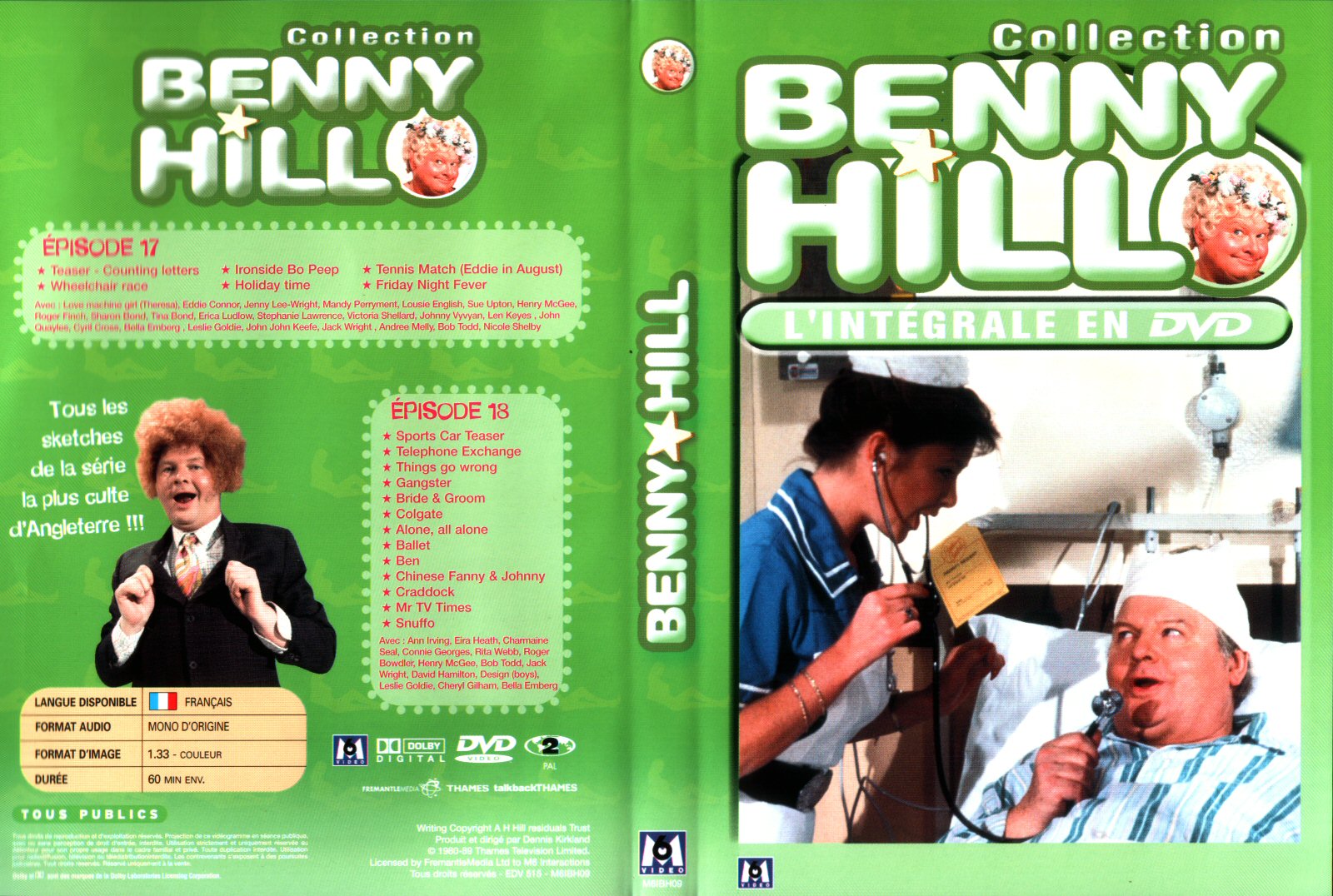 Jaquette DVD Benny Hill collection Episodes 17-18