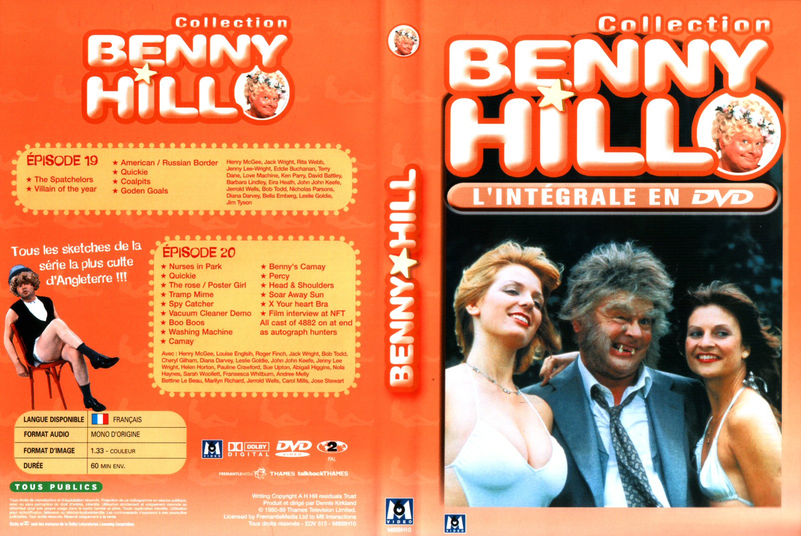 Jaquette DVD Benny Hill collection Episodes 19-20