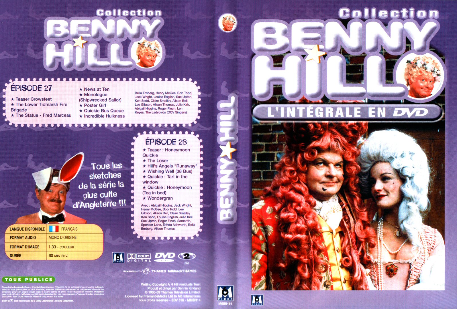 Jaquette DVD Benny Hill collection Episodes 27-28
