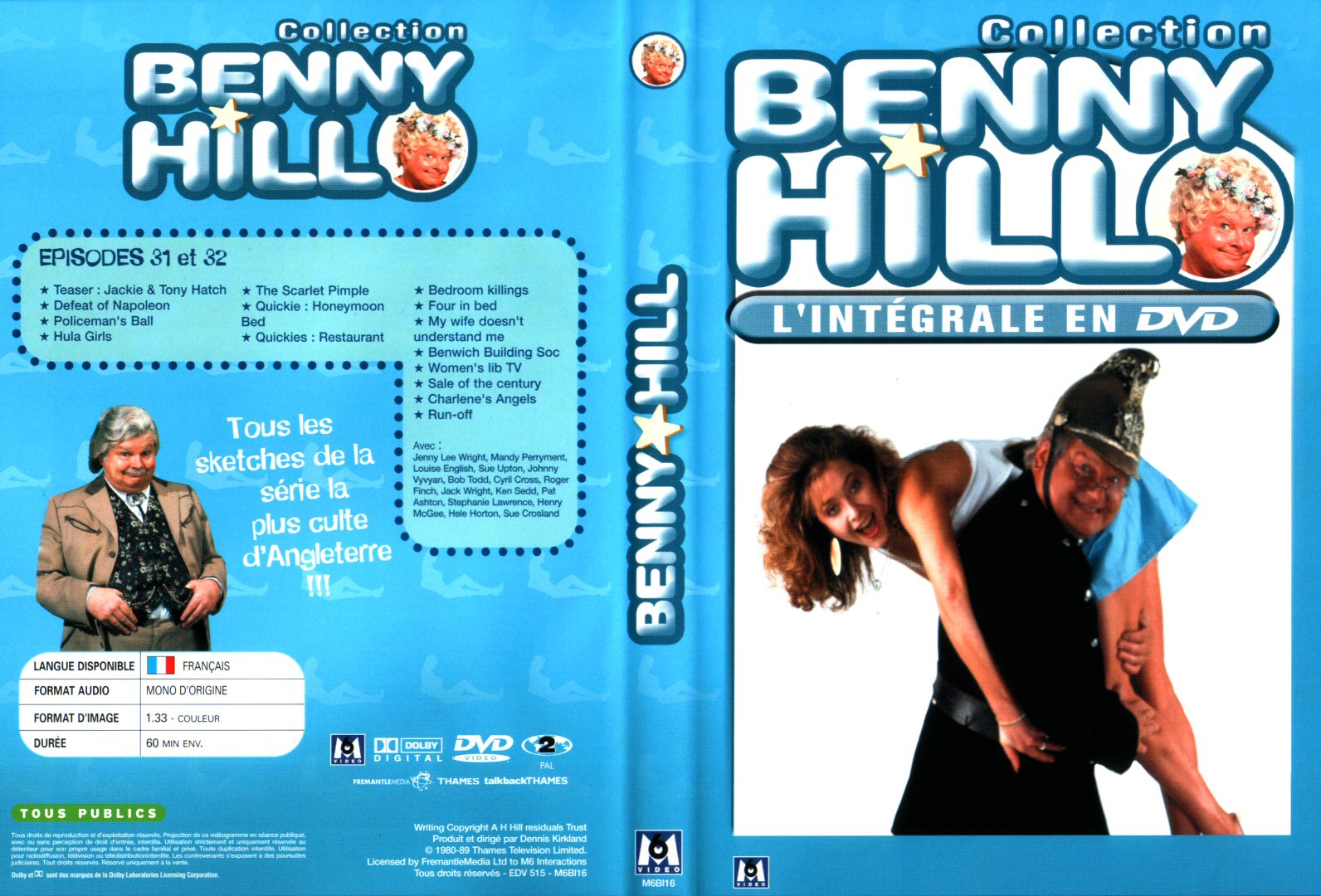 Jaquette DVD Benny Hill collection Episodes 31-32