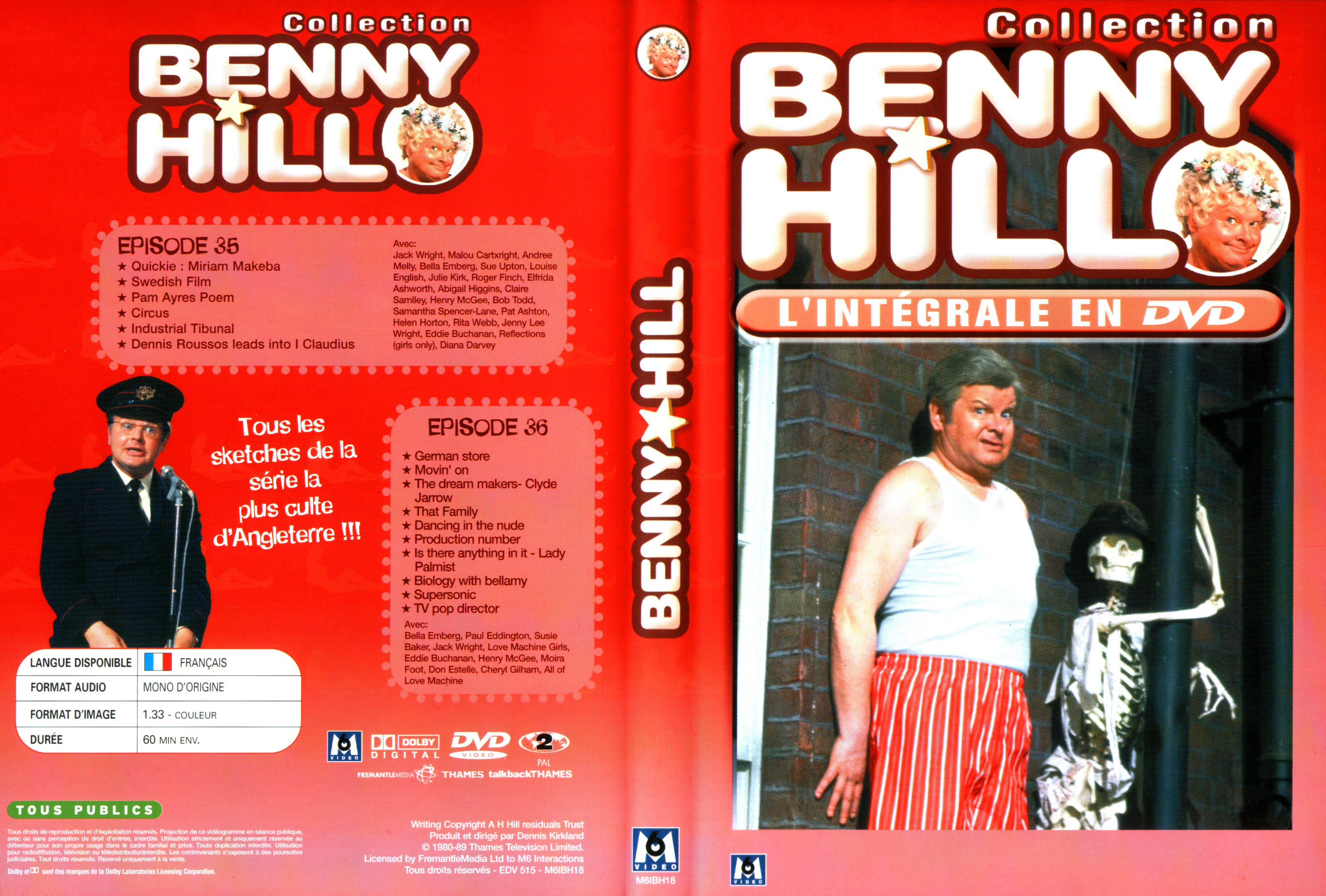 Jaquette DVD Benny Hill collection Episodes 35-36