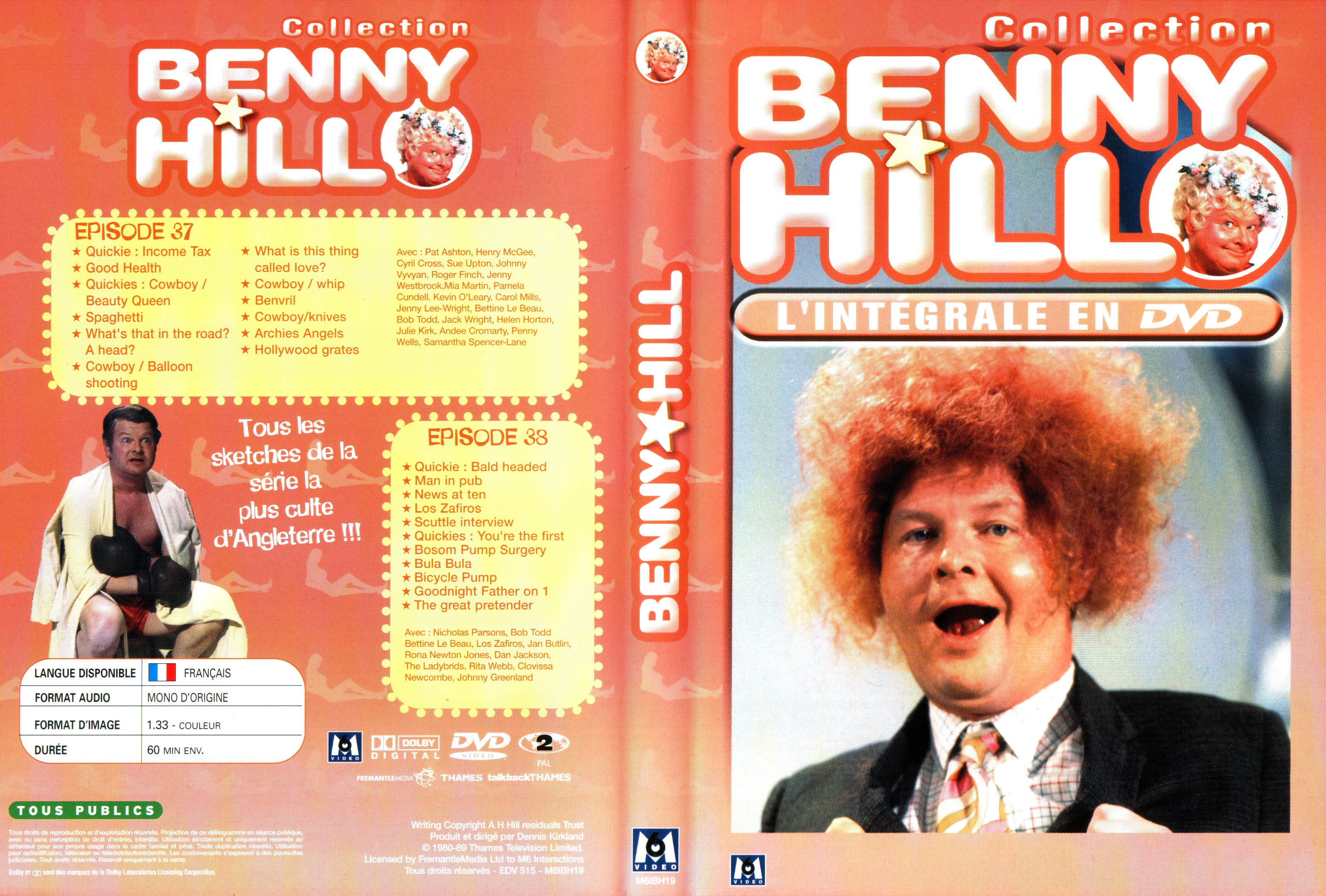 Jaquette DVD Benny Hill collection Episodes 37-38