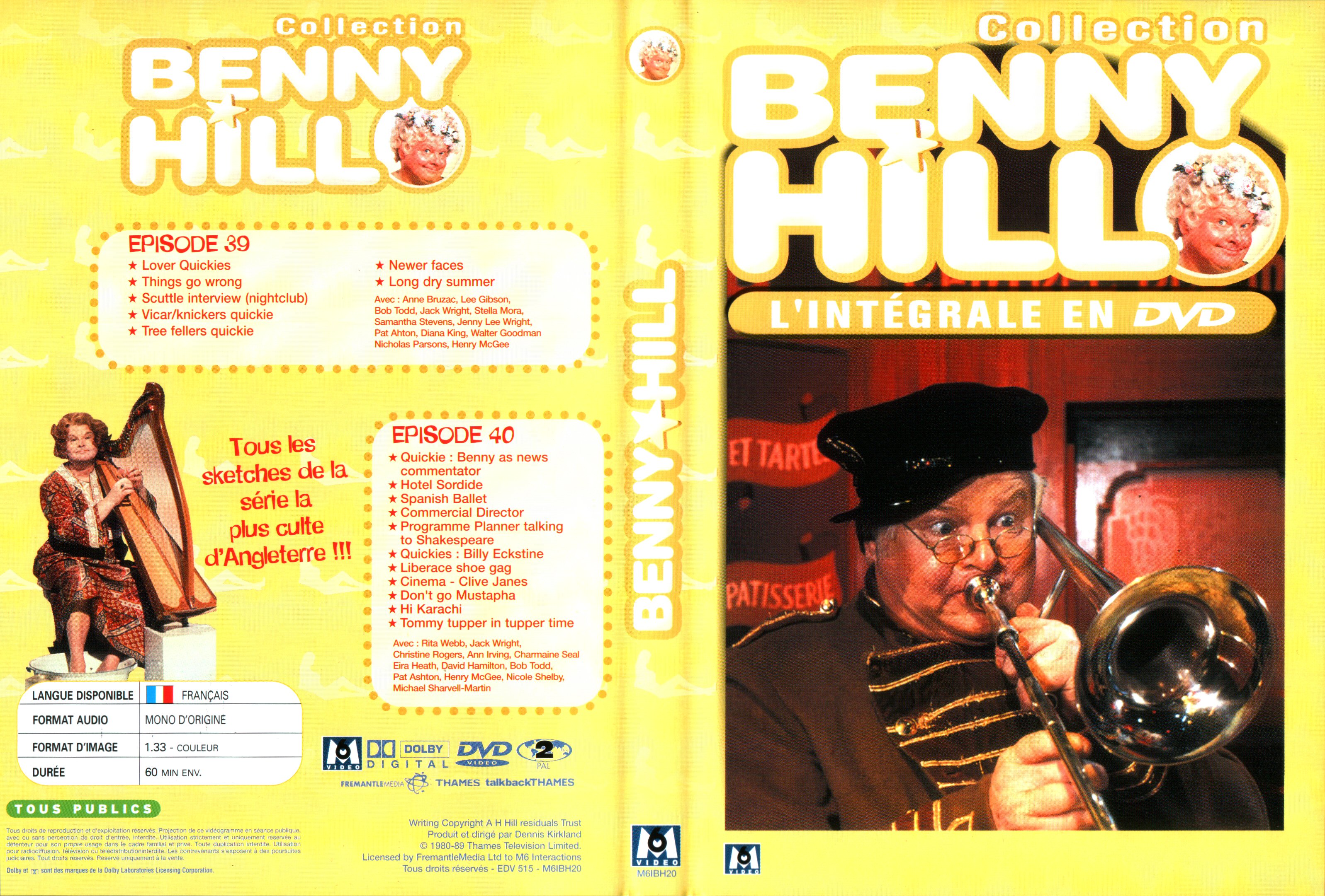 Jaquette DVD Benny Hill collection Episodes 39-40