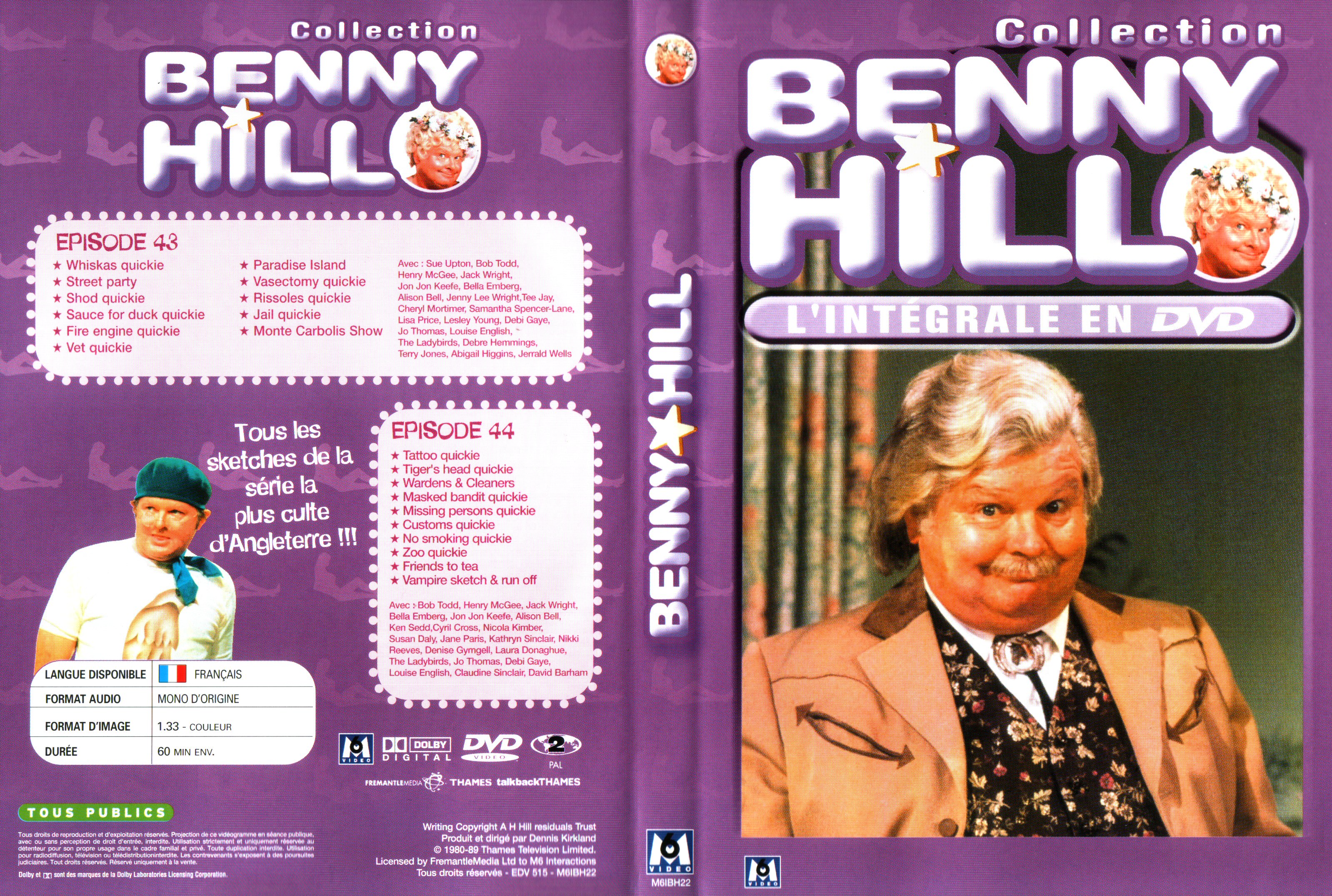 Jaquette DVD Benny Hill collection Episodes 43-44