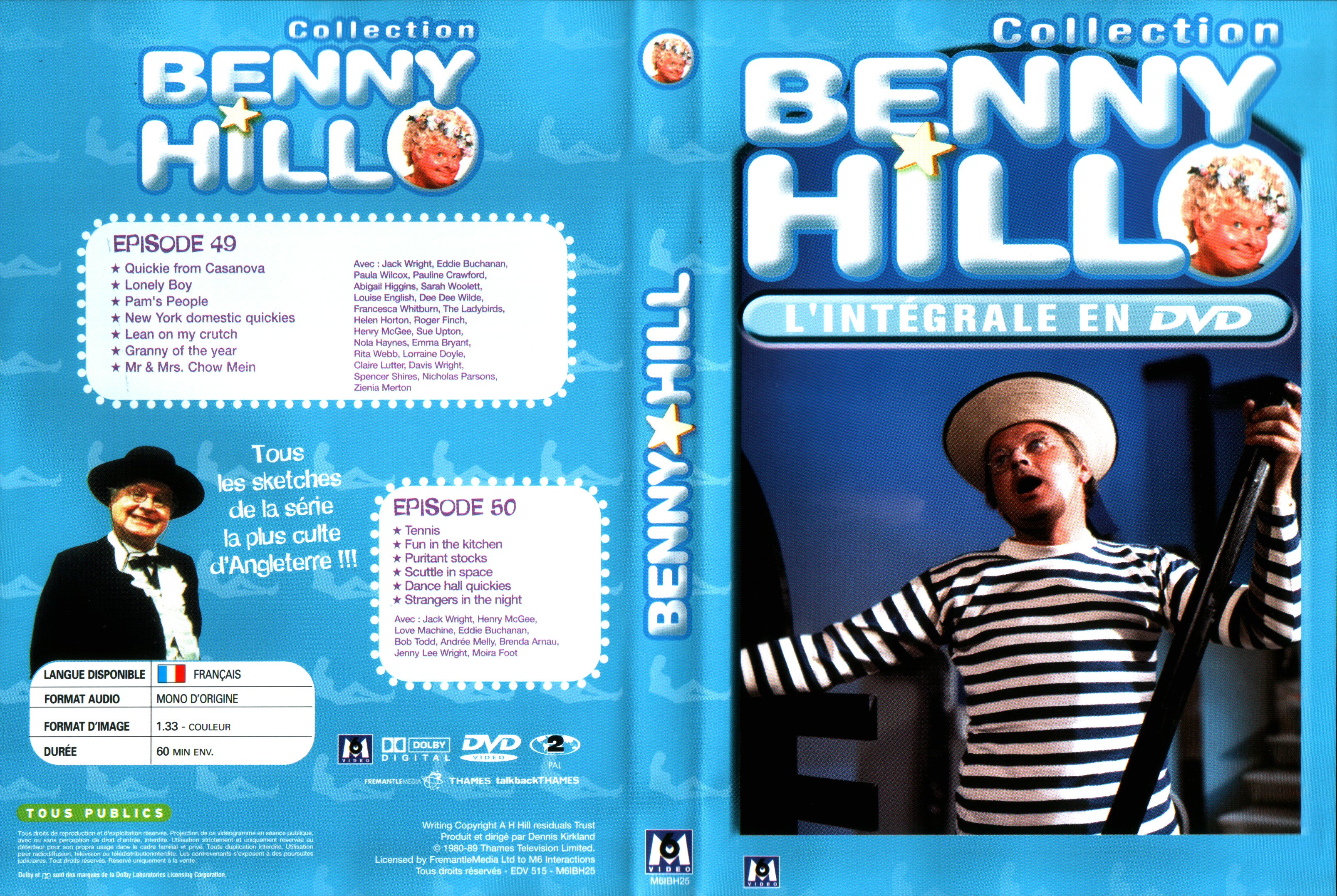 Jaquette DVD Benny Hill collection Episodes 49-50