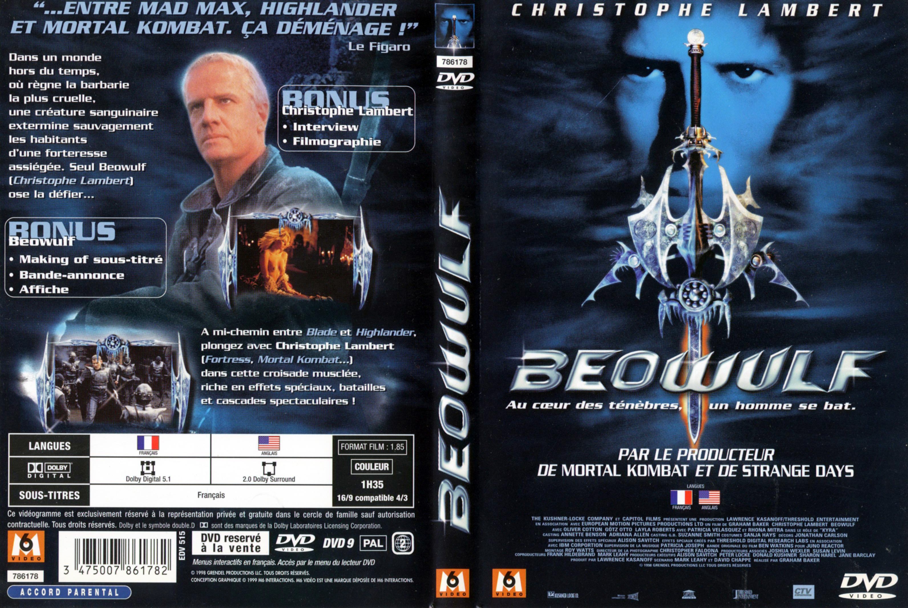 Jaquette DVD Beowulf v2