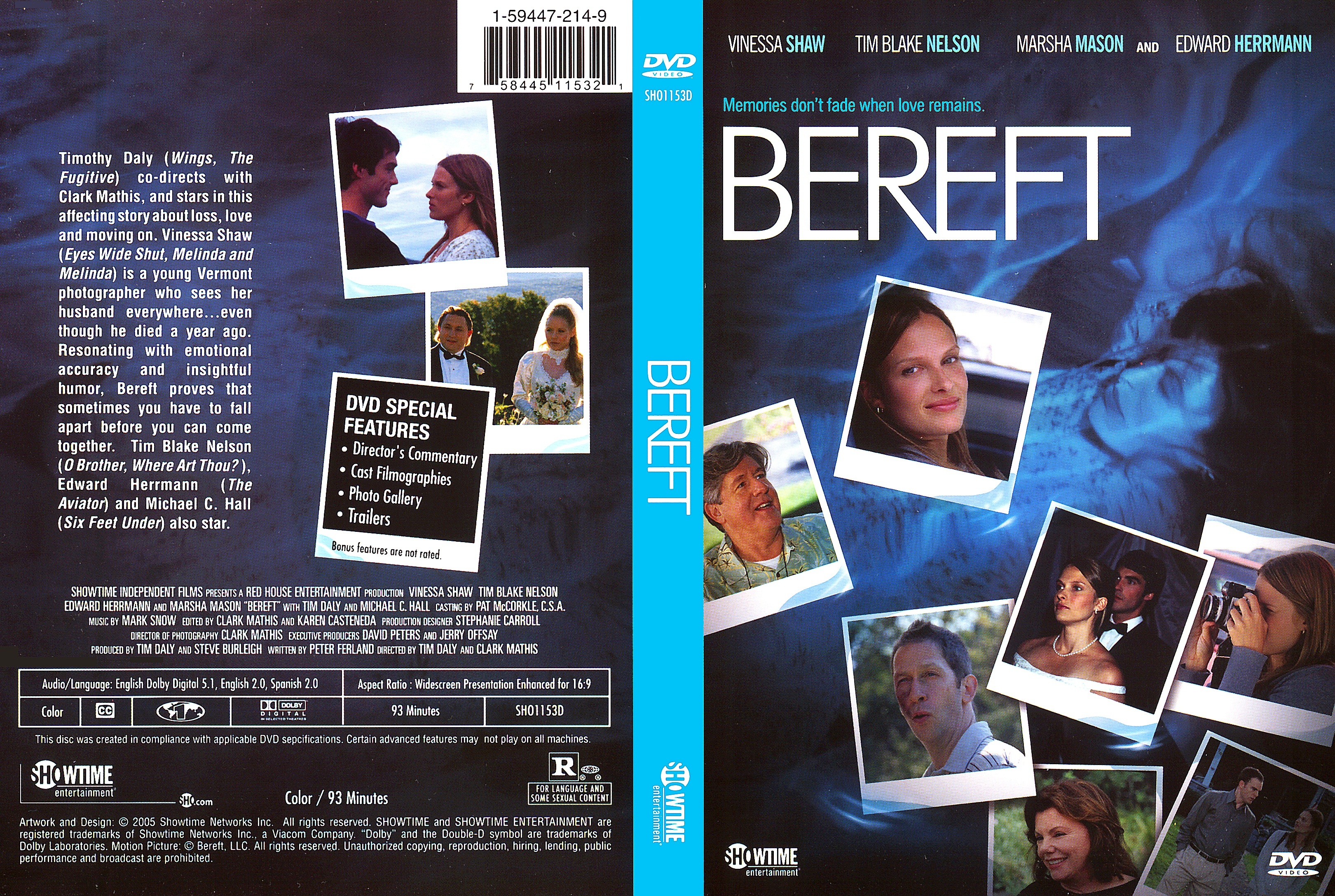 Jaquette DVD Bereft Zone 1