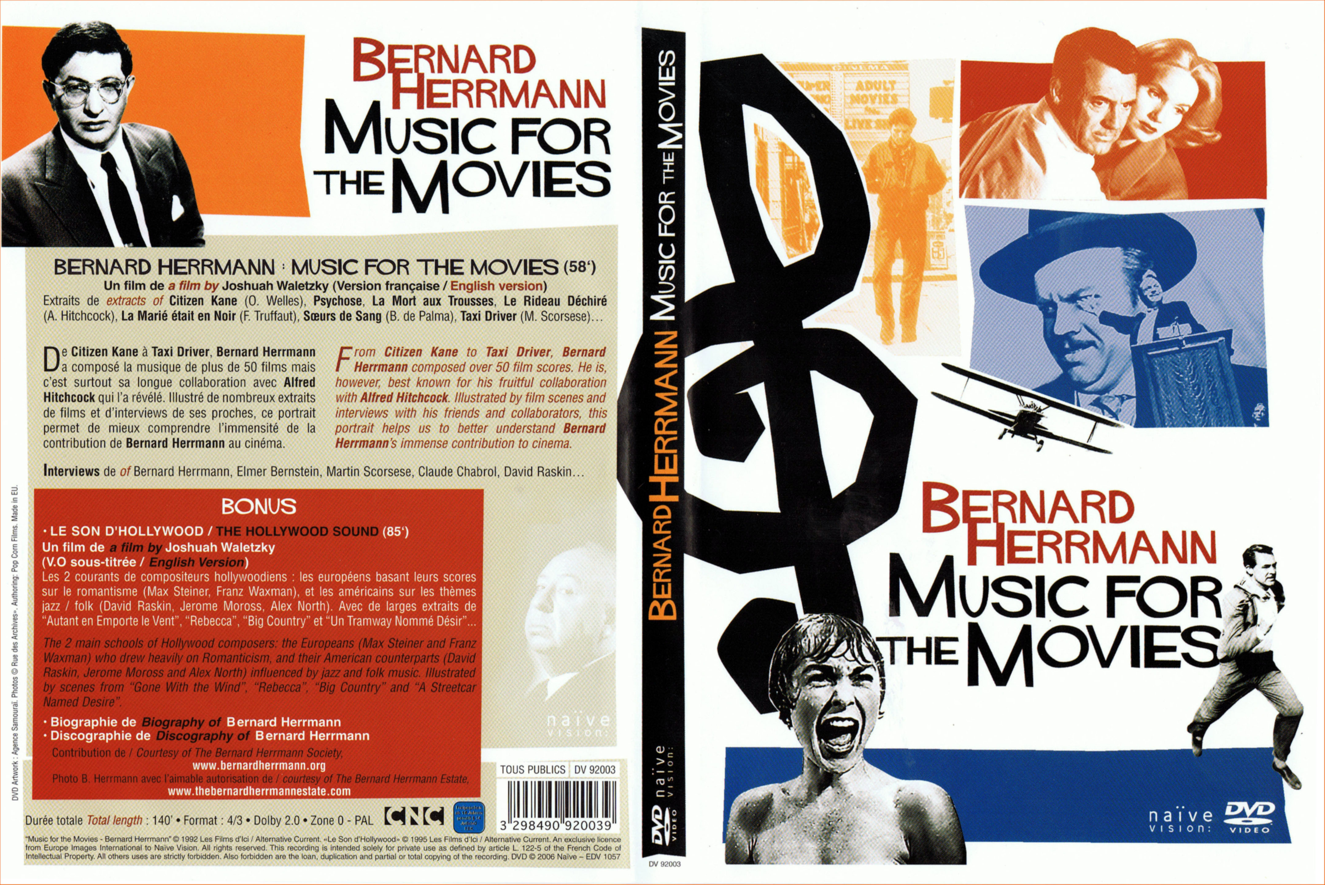 Jaquette DVD Bernard Herrmann - music for the movies
