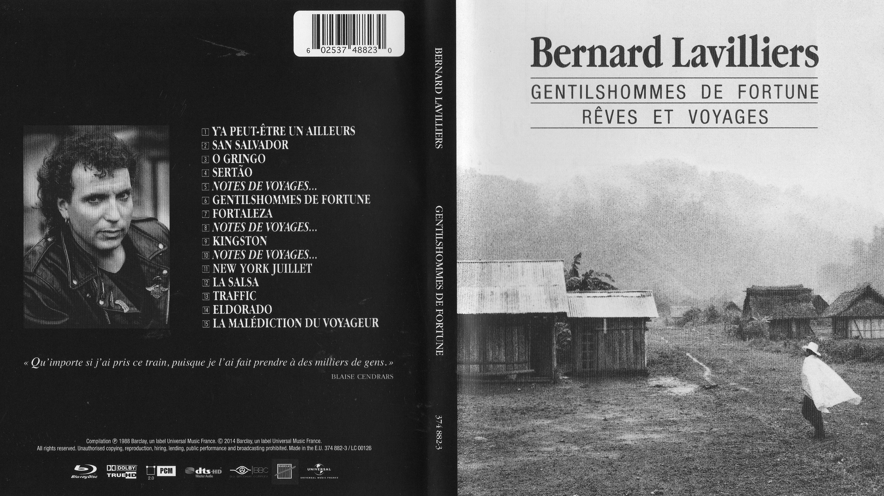 Jaquette DVD Bernard Lavilliers - Gentilshommes de fortune (BLU-RAY)