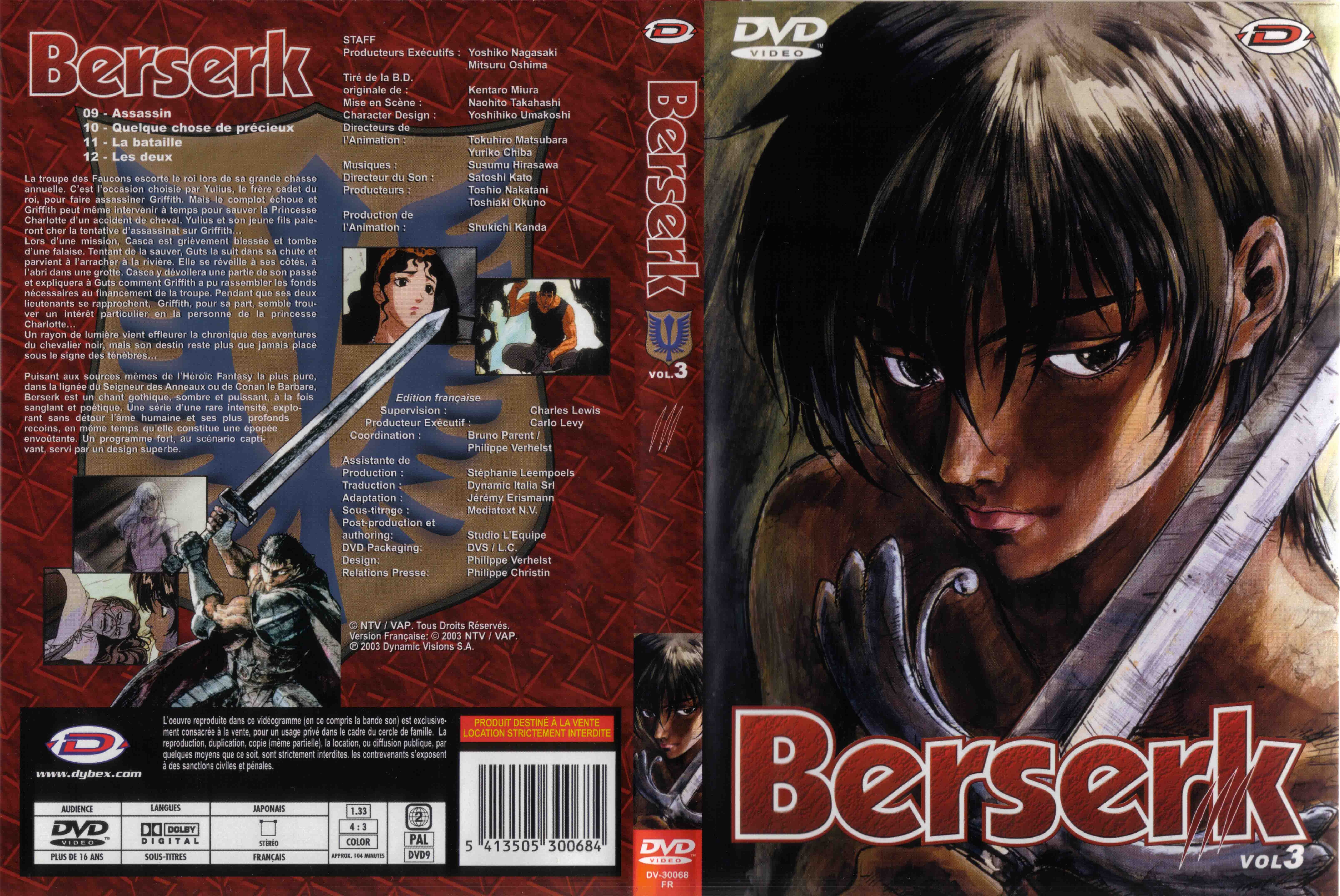 Jaquette DVD Berserk vol 3