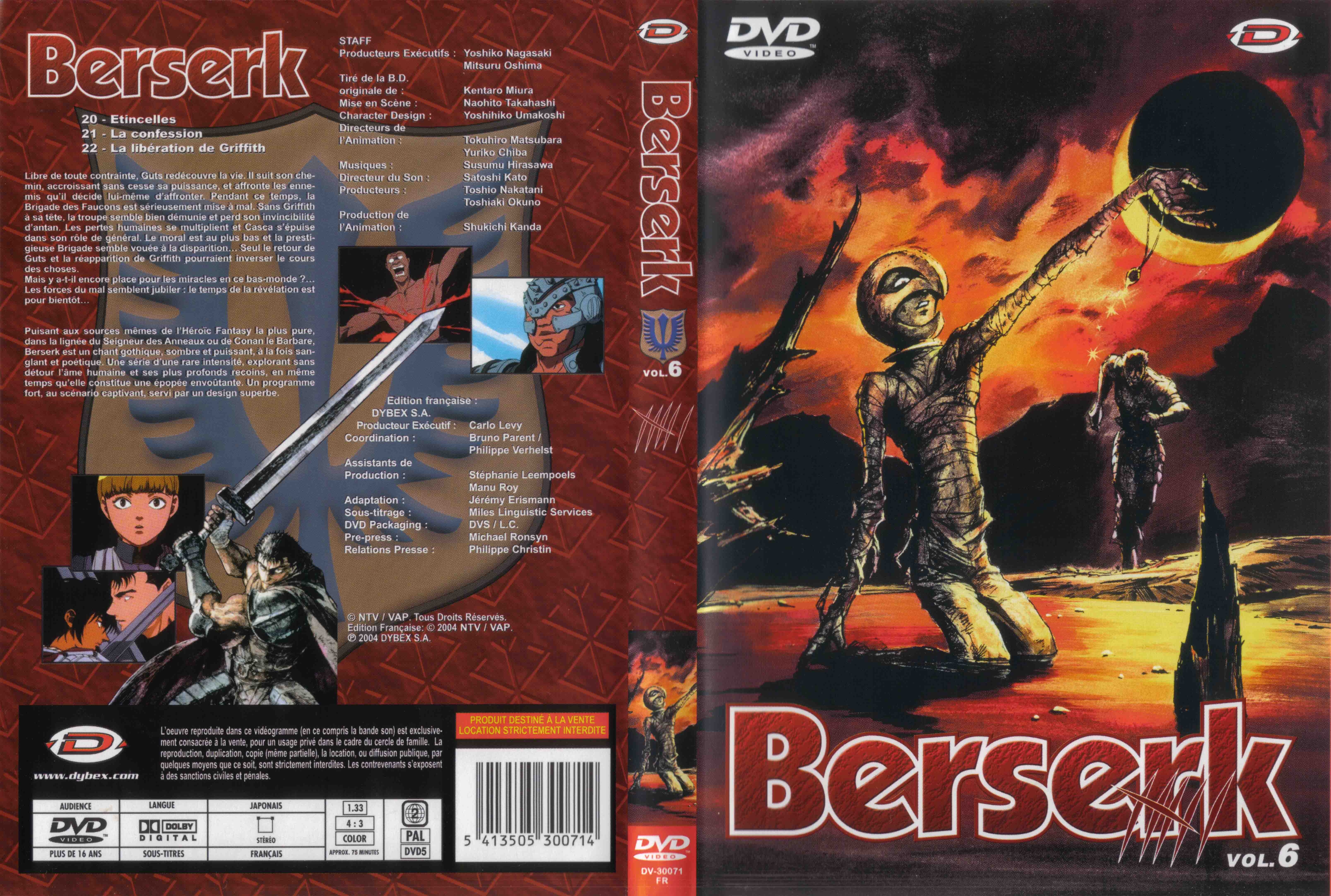 Jaquette DVD Berserk vol 6