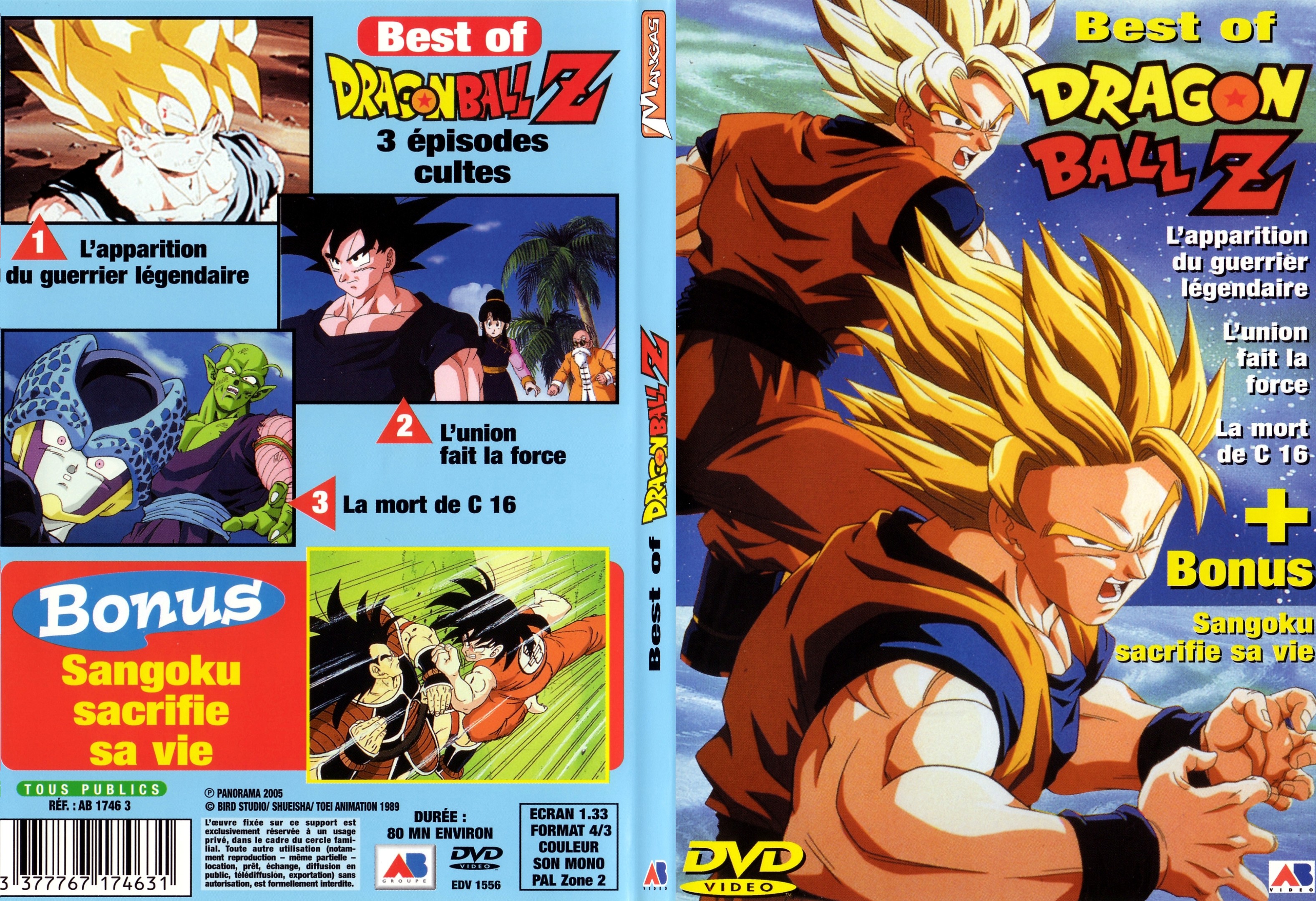 Jaquette DVD Best of dragon Ball Z - SLIM