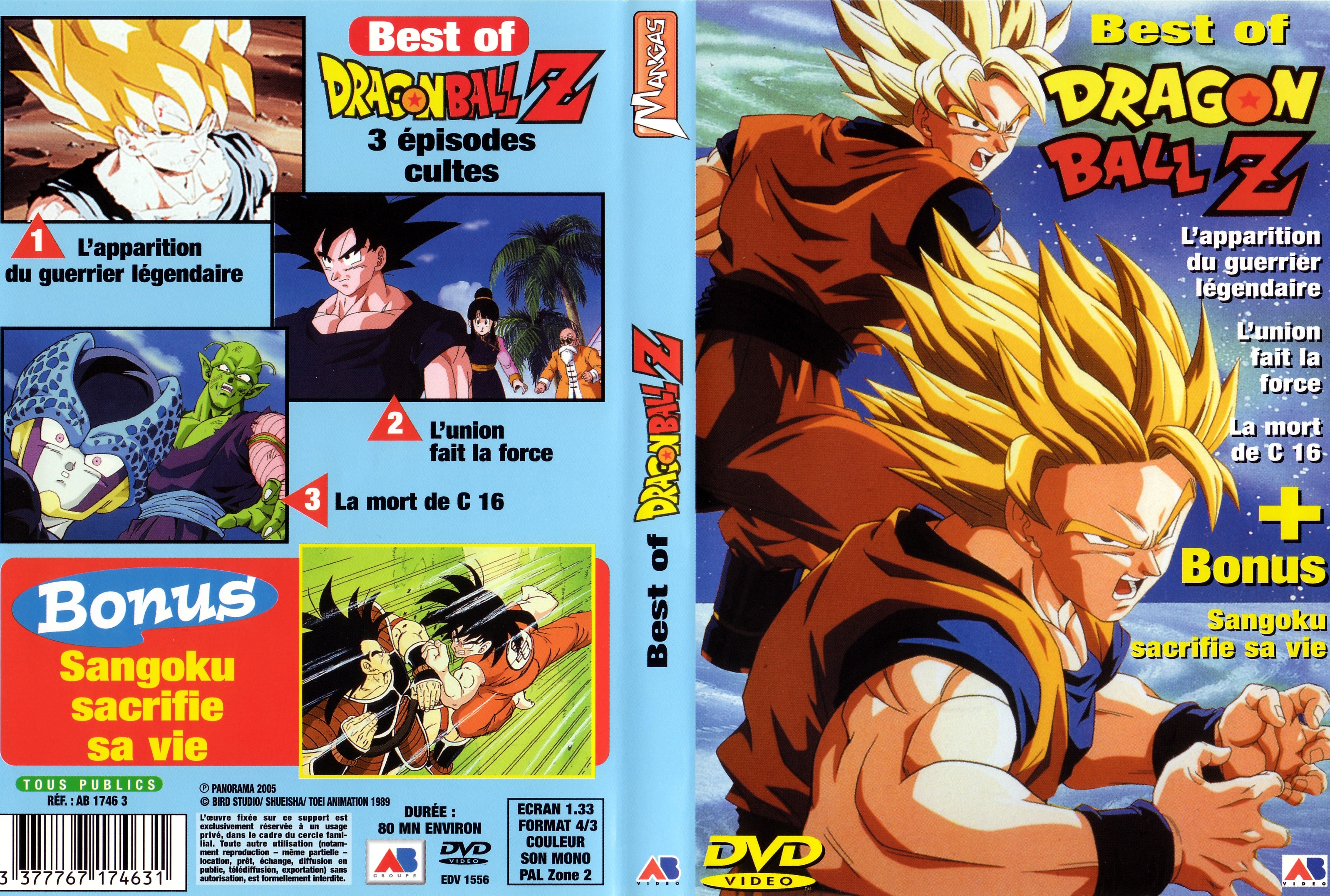 Jaquette DVD Best of dragon ball Z