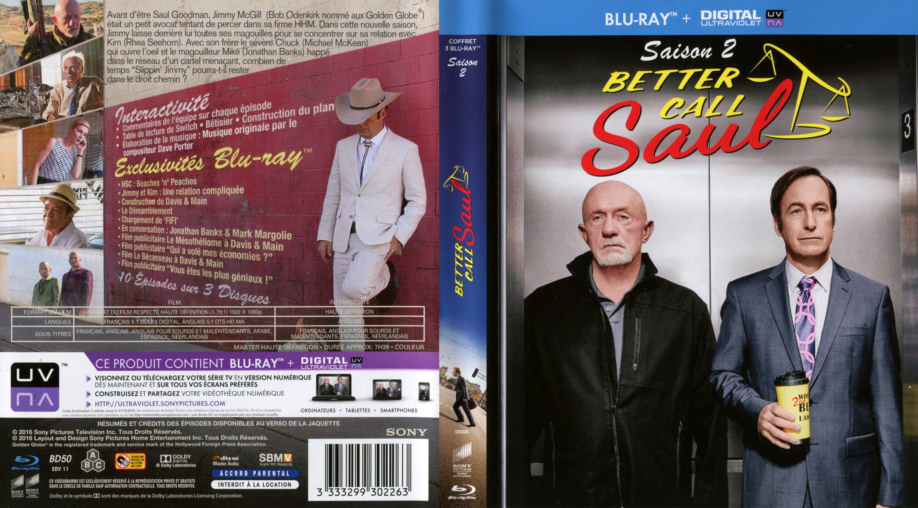 Jaquette DVD Better call Saul Saison 2 (BLU-RAY)