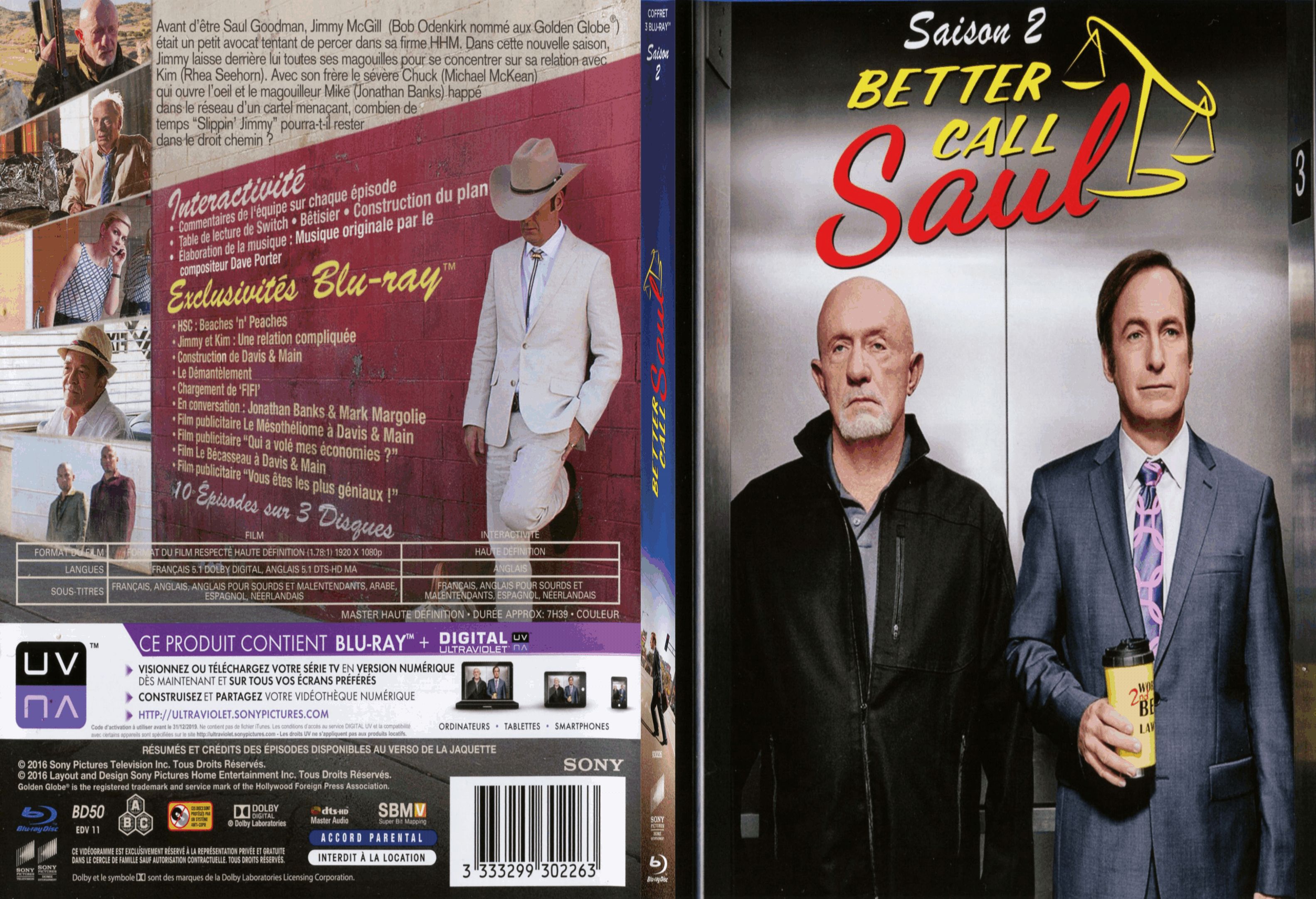 Jaquette DVD Better call saul saison 2 - SLIM