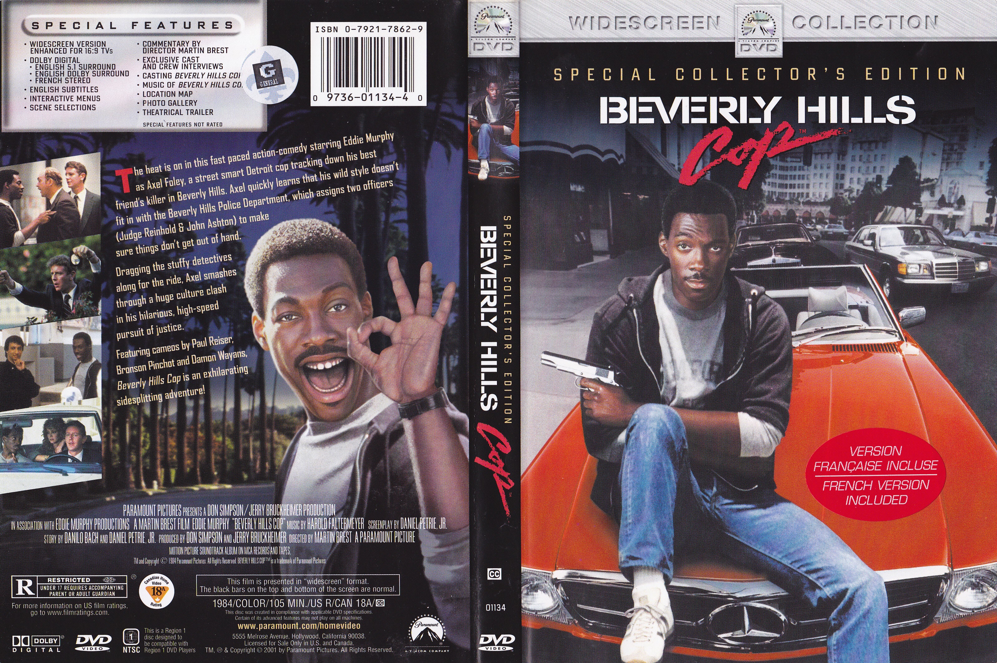 Jaquette DVD Beverly hills cop - Le flic de Beverly Hills (Canadienne)