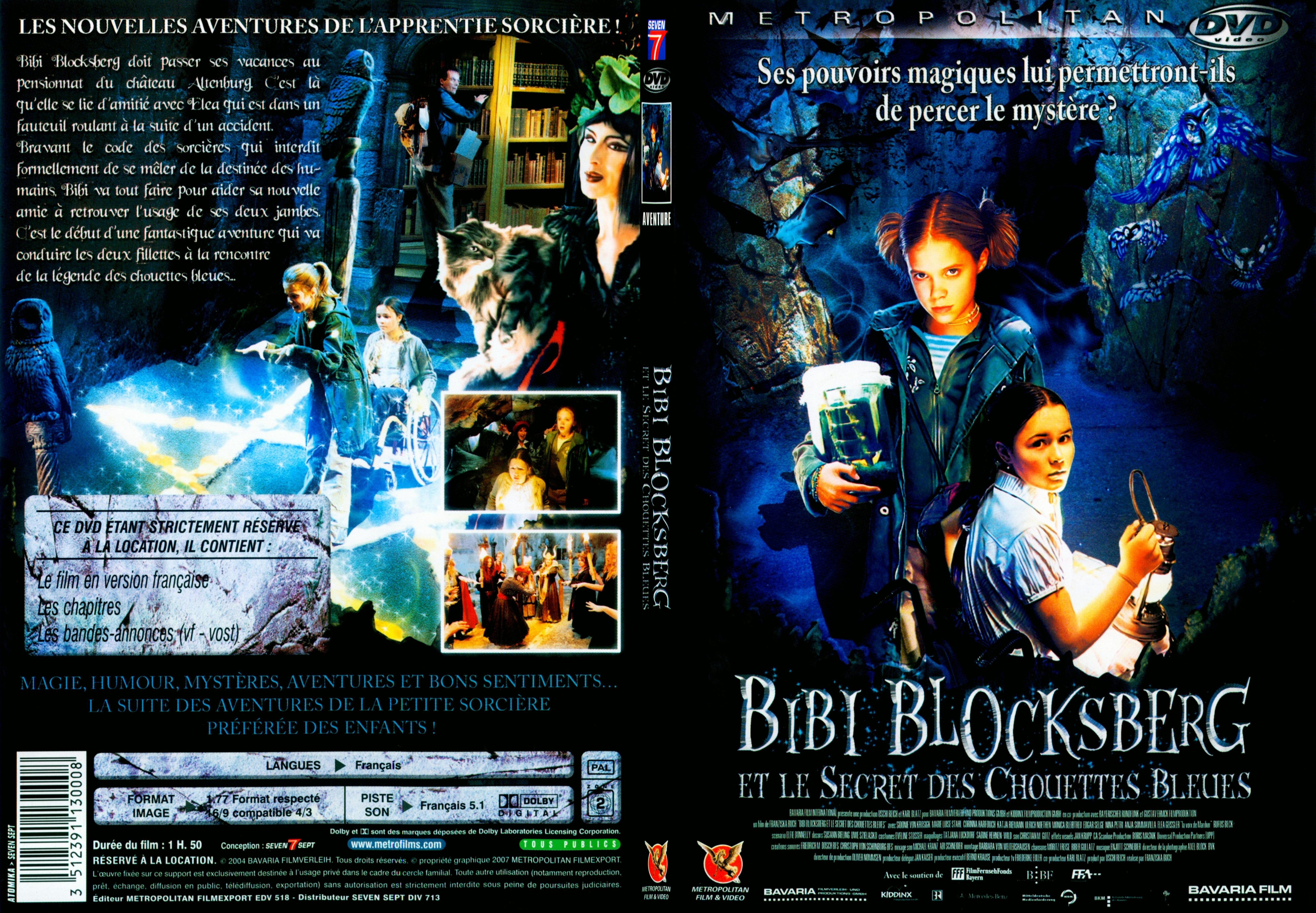 Jaquette DVD Bibi Blocksberg et le secret des chouettes bleues - SLIM
