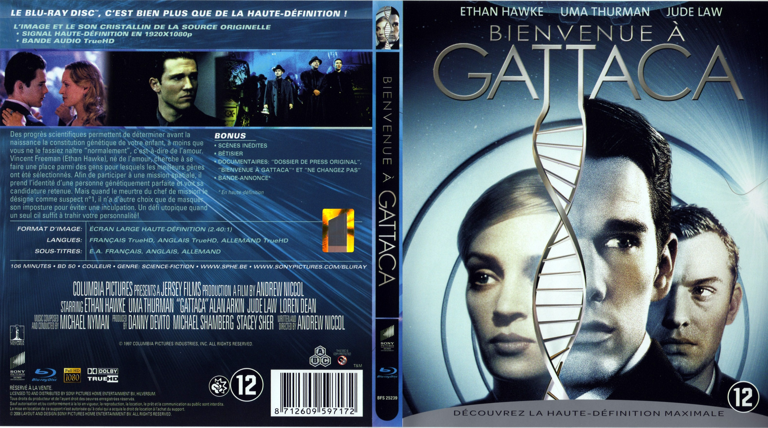 Jaquette DVD Bienvenue  Gattaca (BLU-RAY)