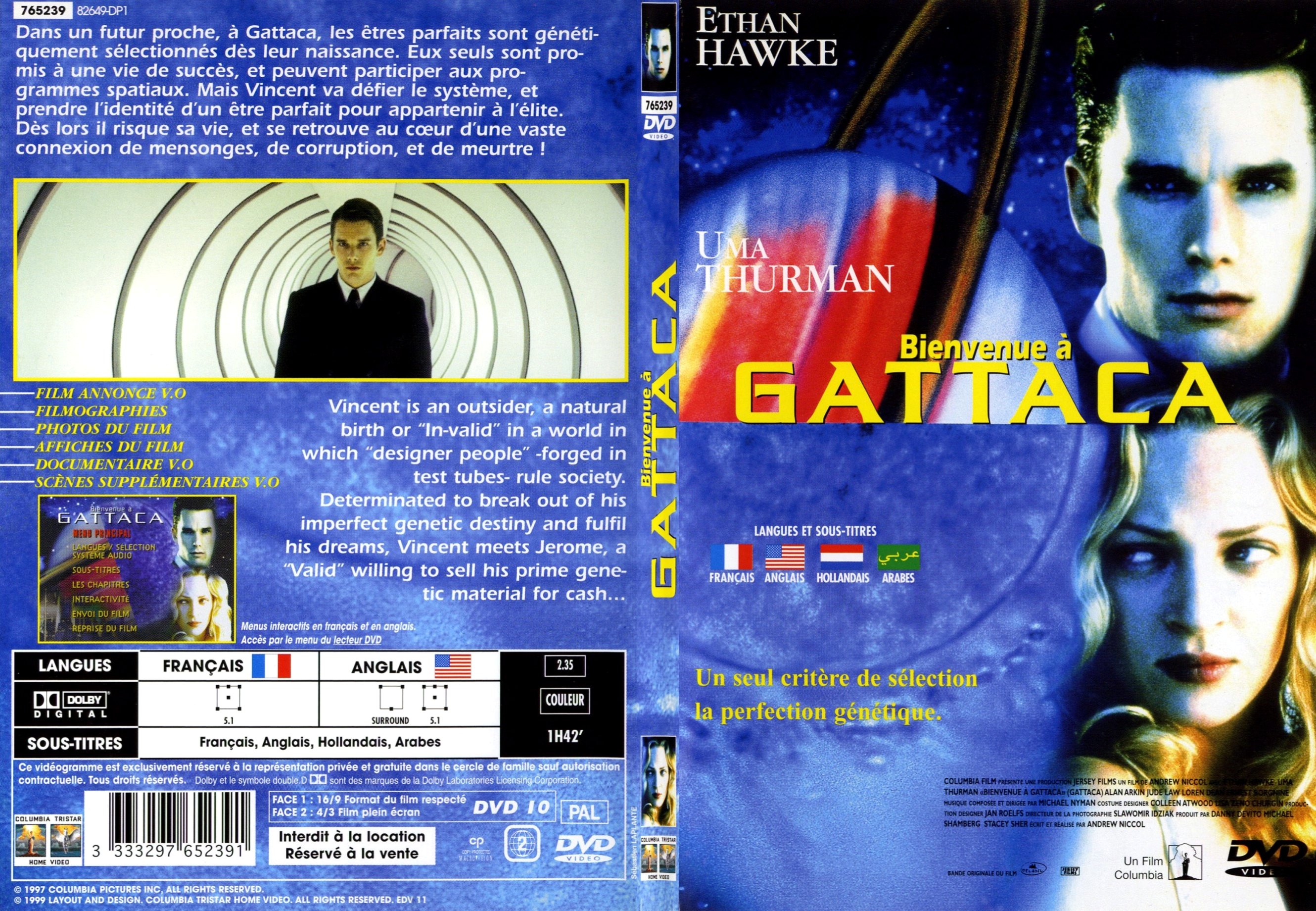 Jaquette DVD Bienvenue a Gattaca - SLIM