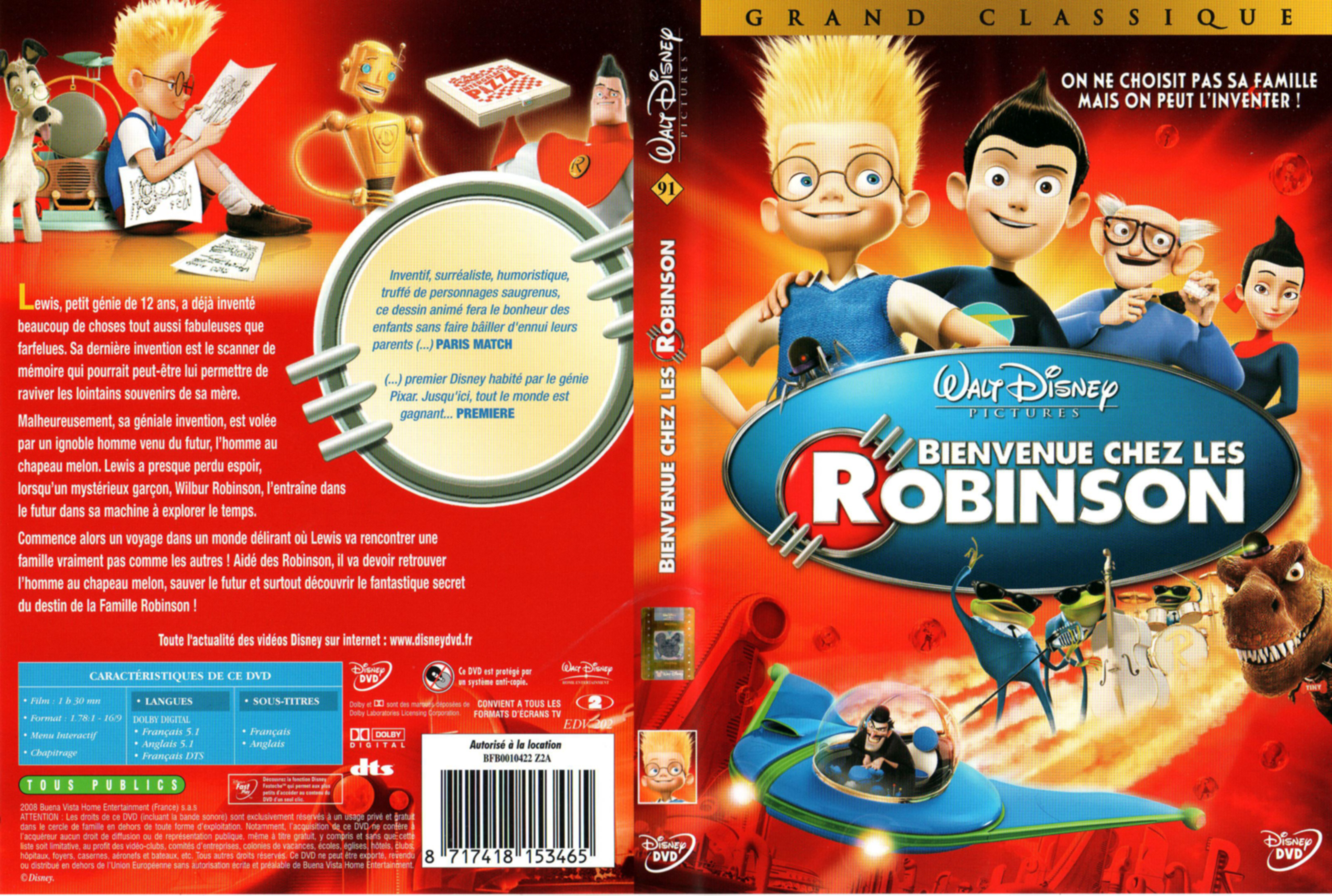 Jaquette DVD Bienvenue chez les Robinson