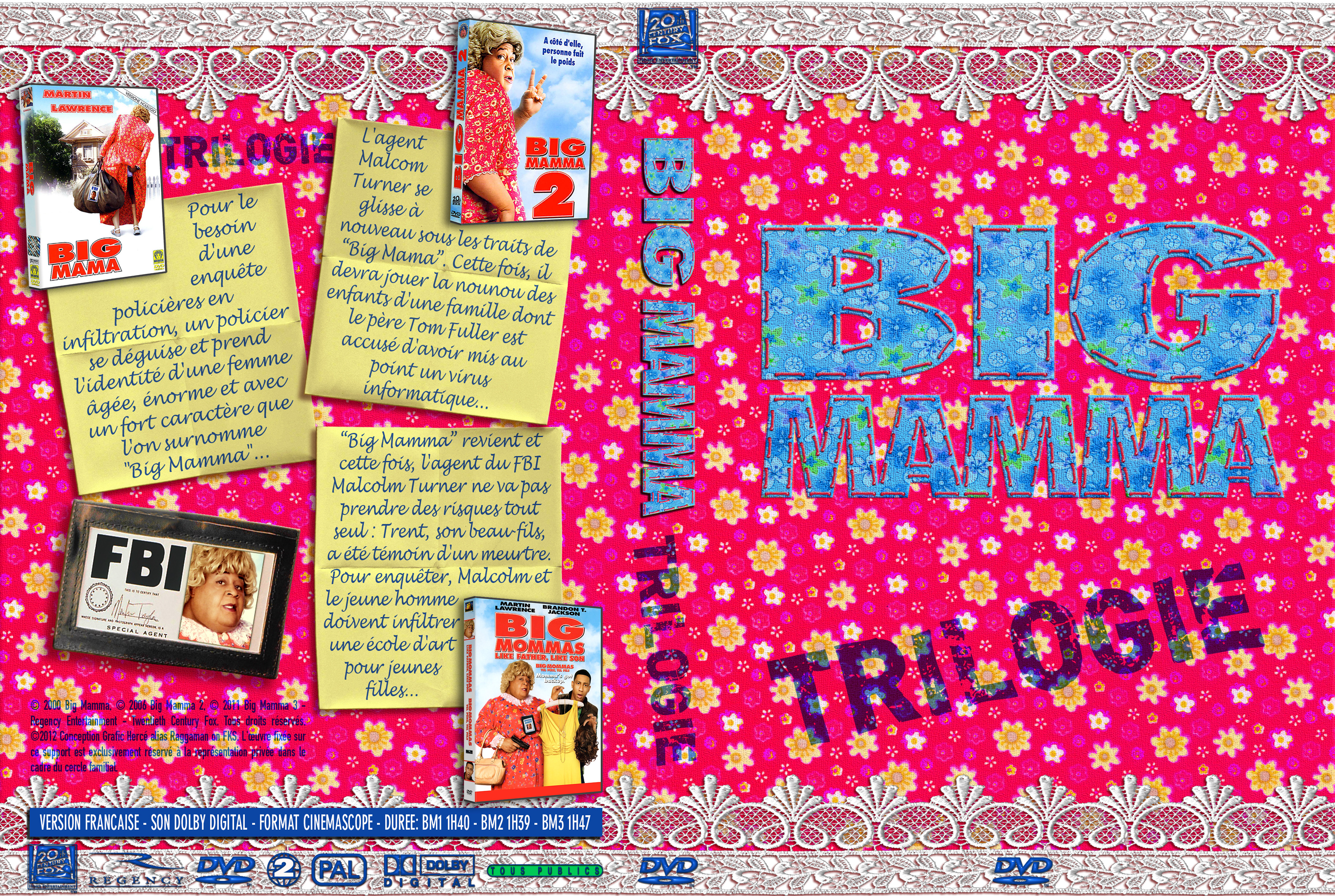 Jaquette DVD Big Mamma Trilogie custom