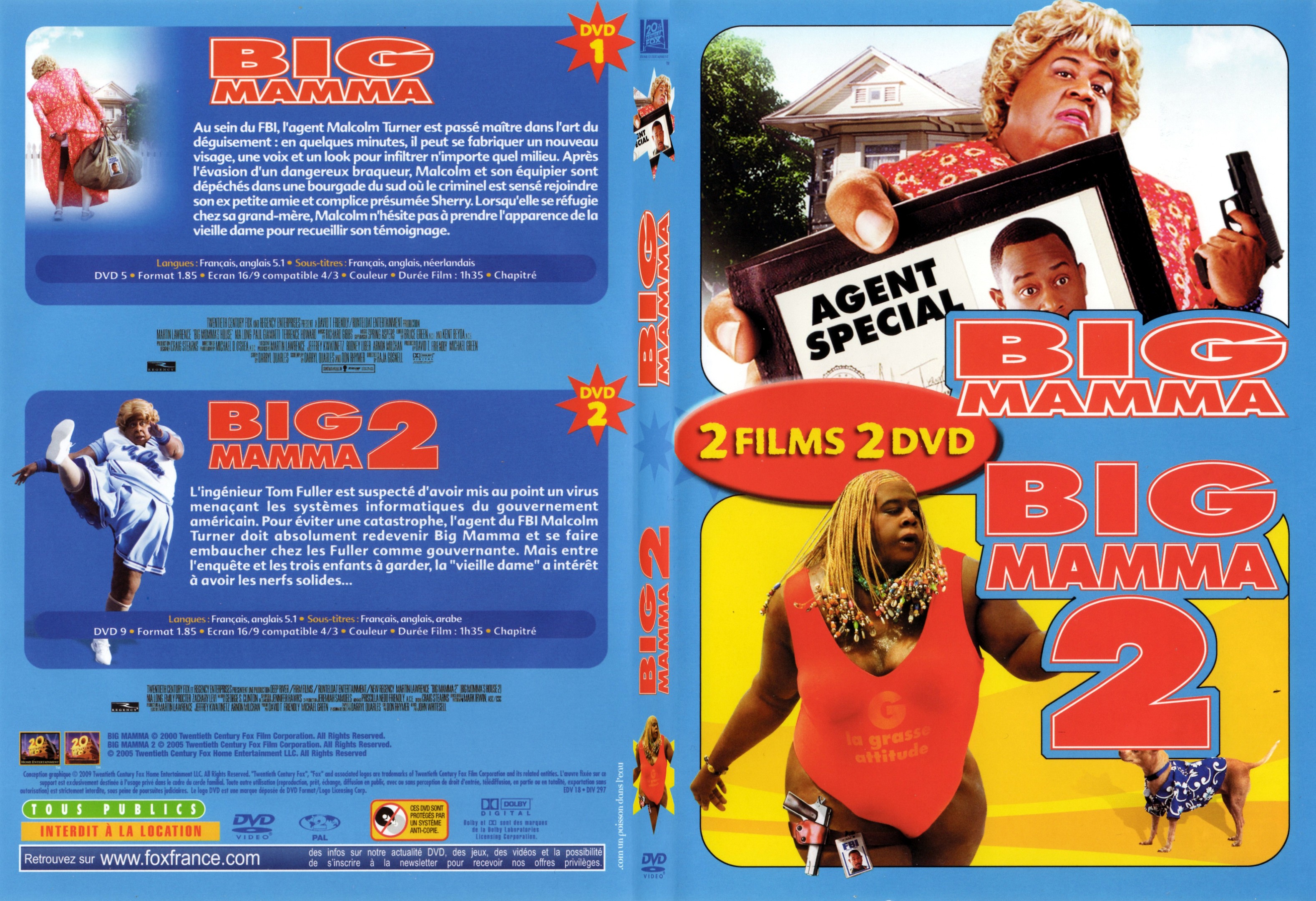 Jaquette DVD Big mamma 1 et 2 - SLIM