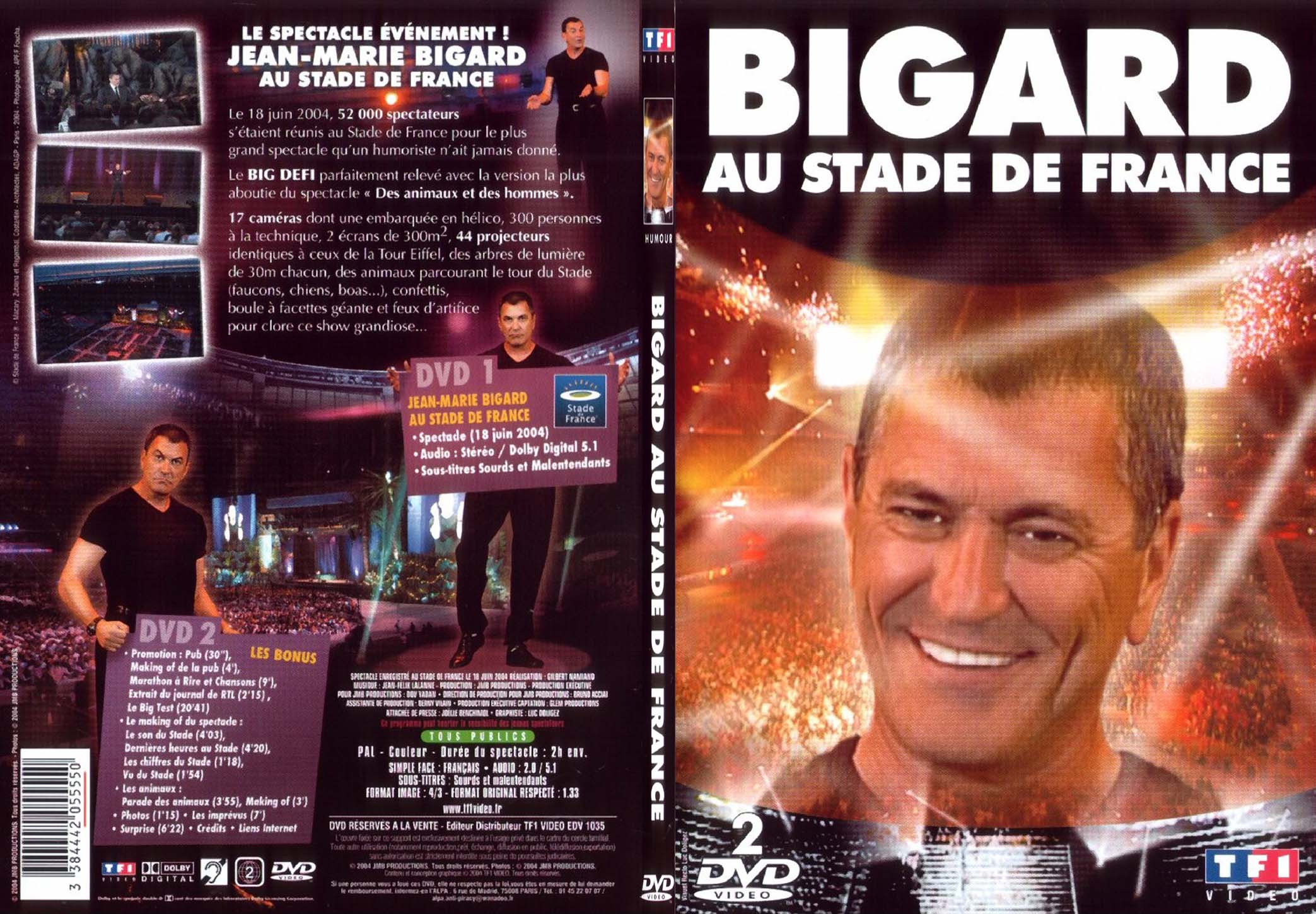 Jaquette DVD Bigard au stade de france - SLIM