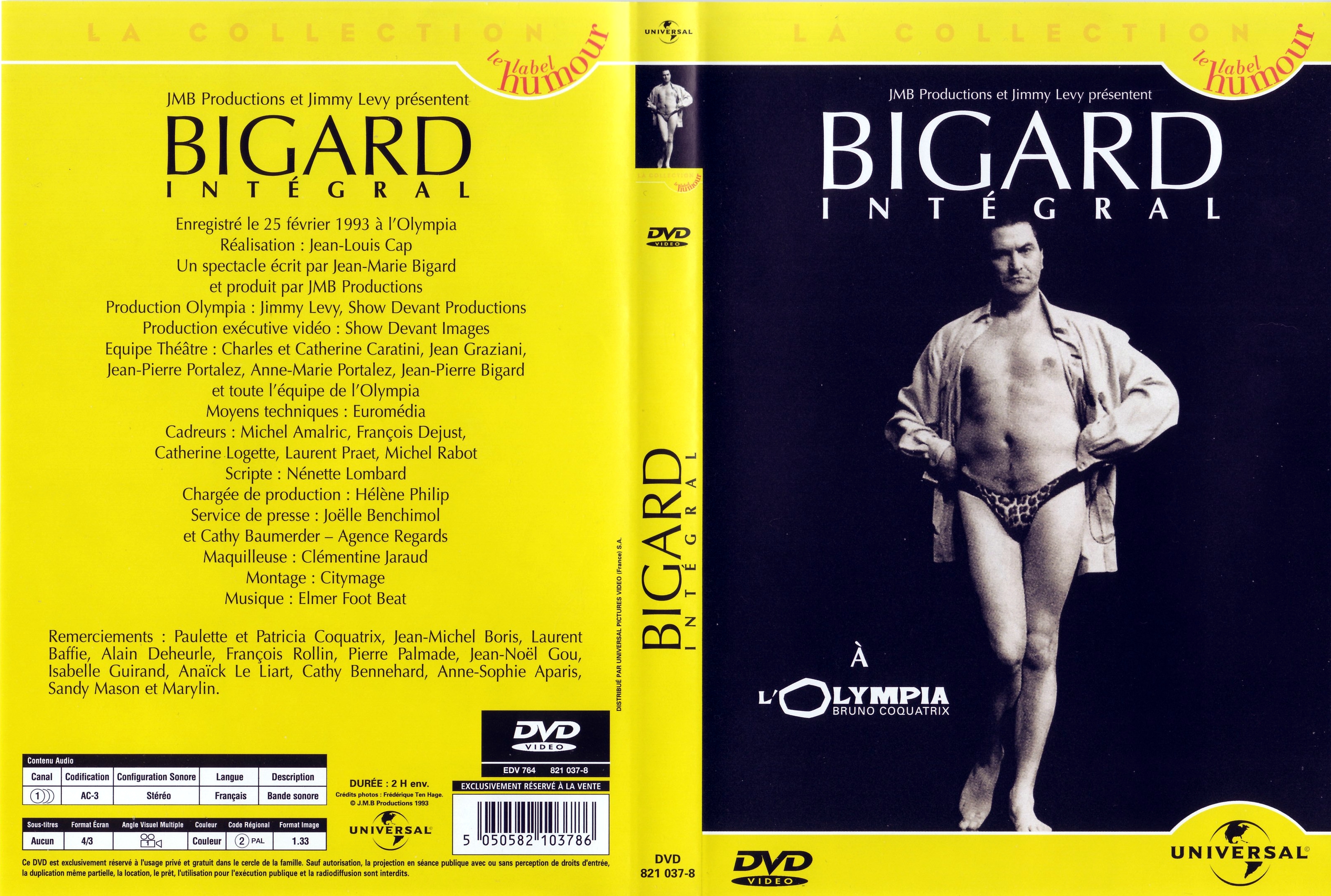 Jaquette DVD Bigard intgral