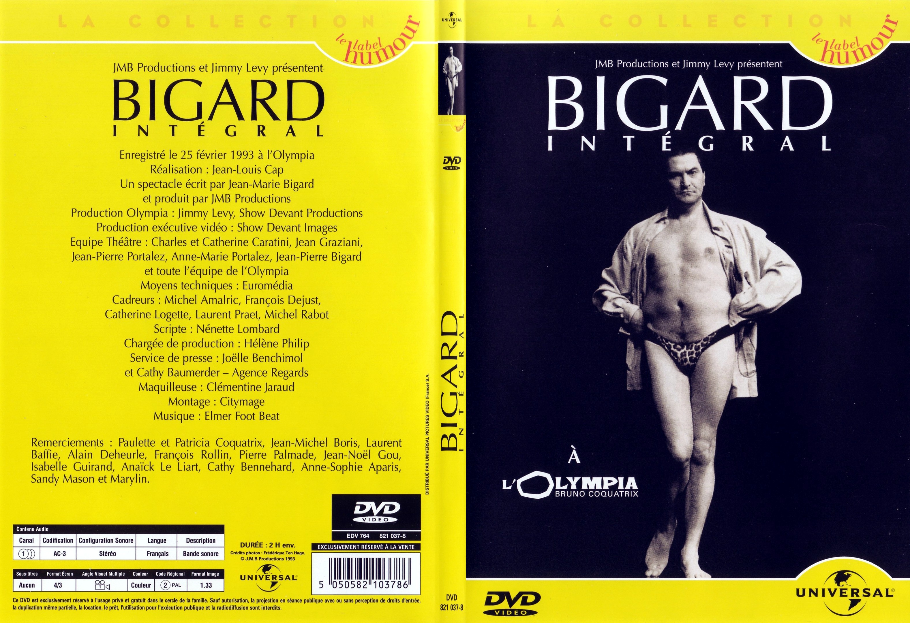 Jaquette DVD Bigard integral - SLIM