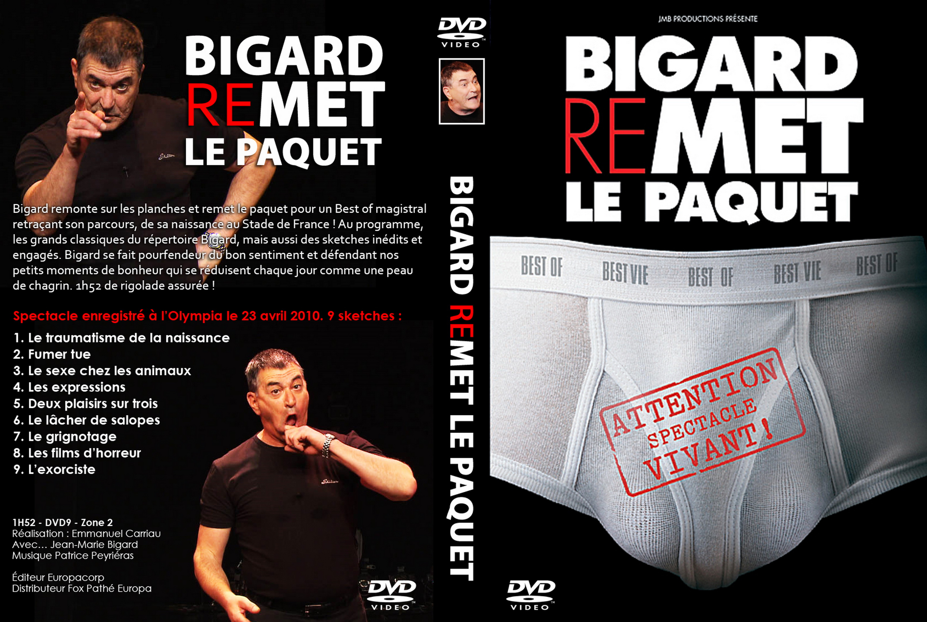 Jaquette DVD Bigard remet le paquet custom