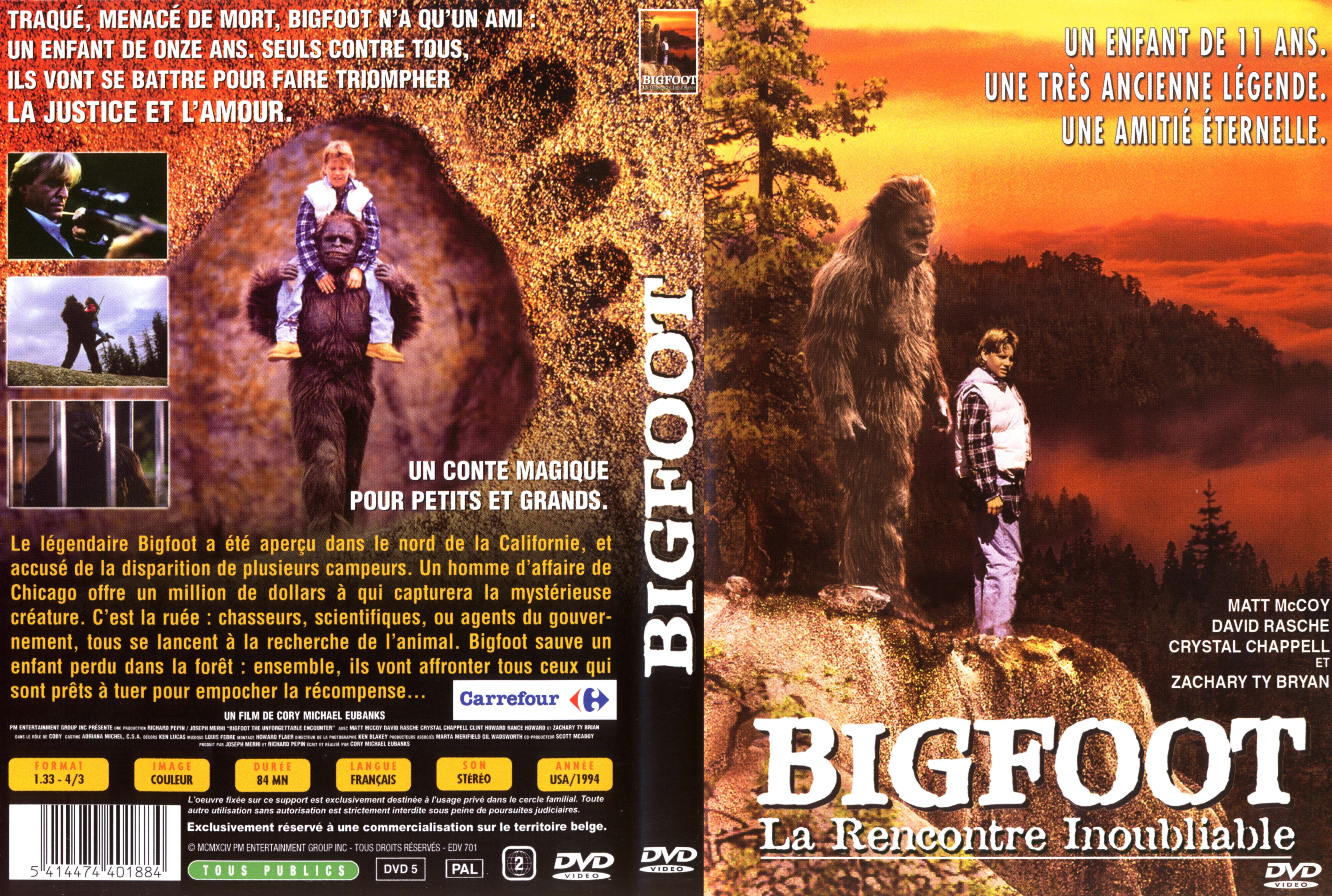 Jaquette DVD Bigfoot La rencontre inoubliable
