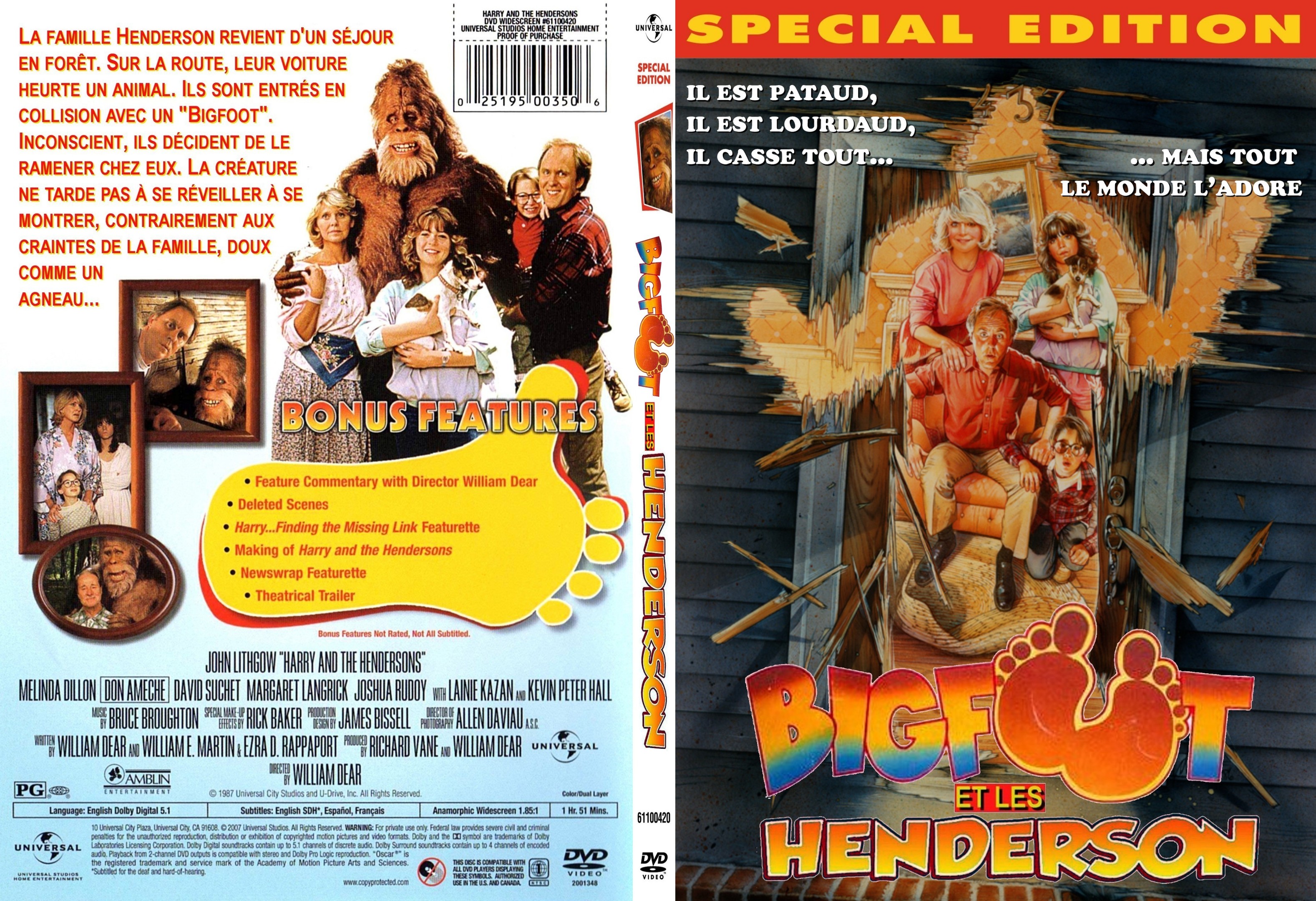Jaquette DVD Bigfoot et les Henderson custom - SLIM v2