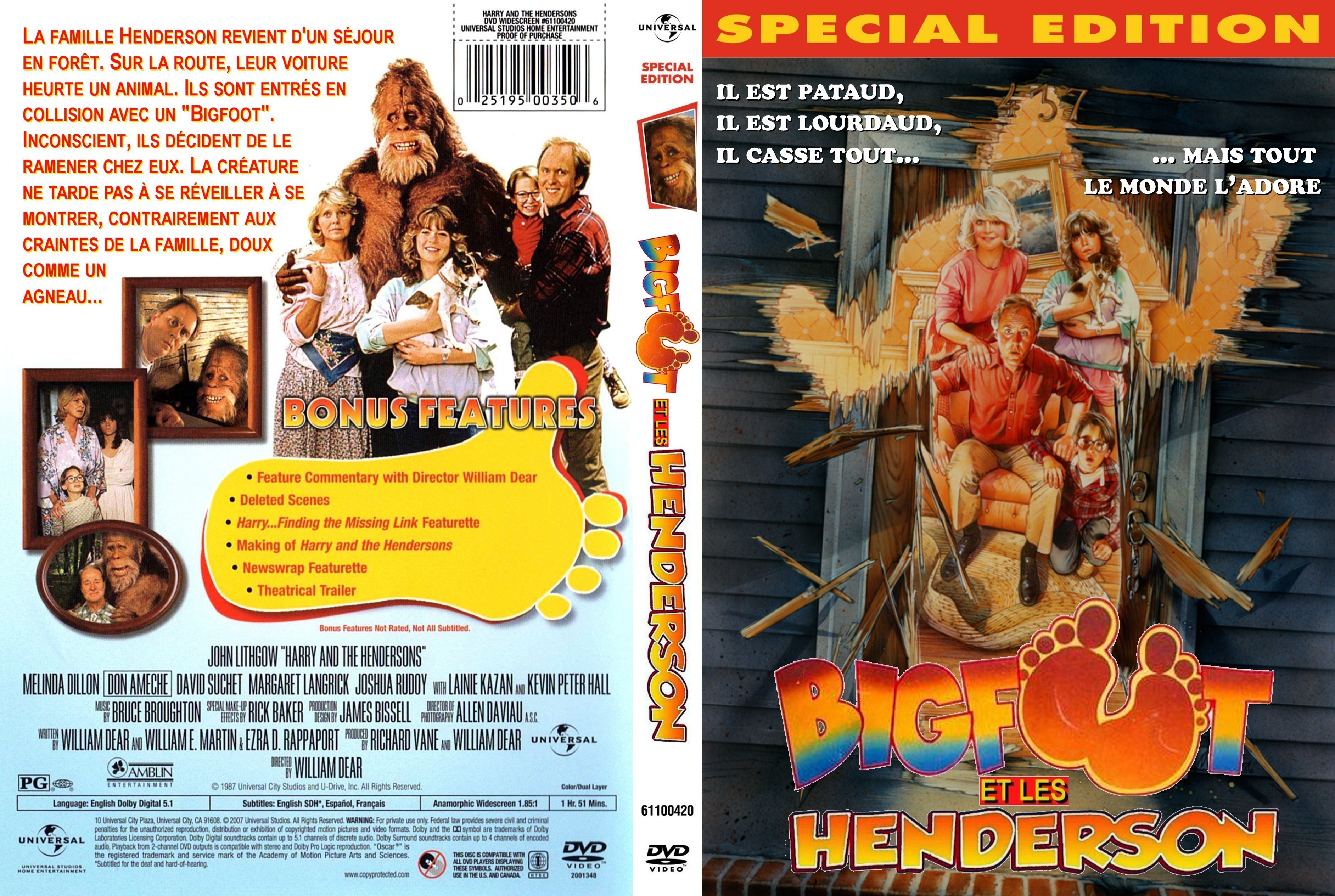 Jaquette DVD Bigfoot et les Henderson custom v2
