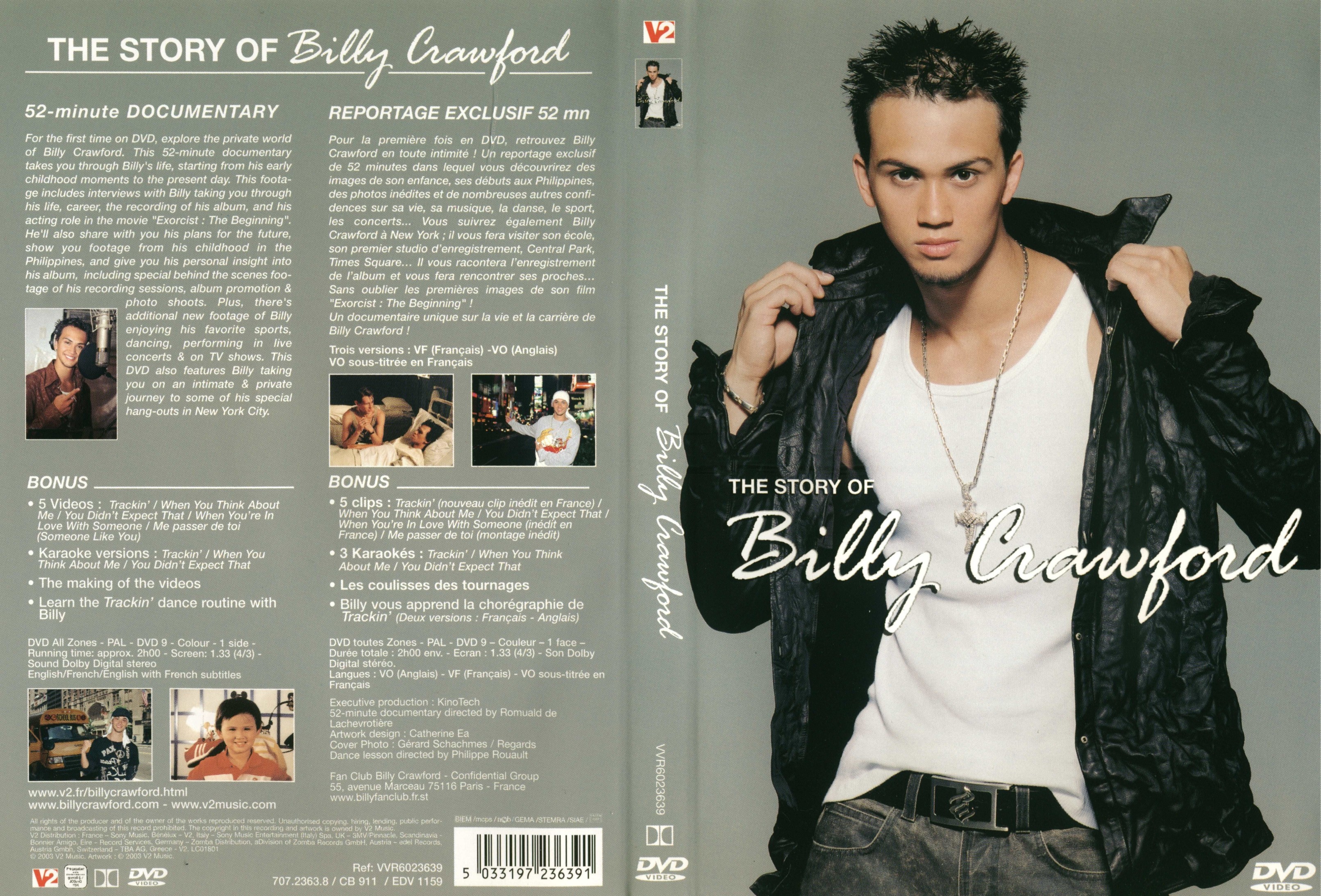 Jaquette DVD Billy Crawford The story of