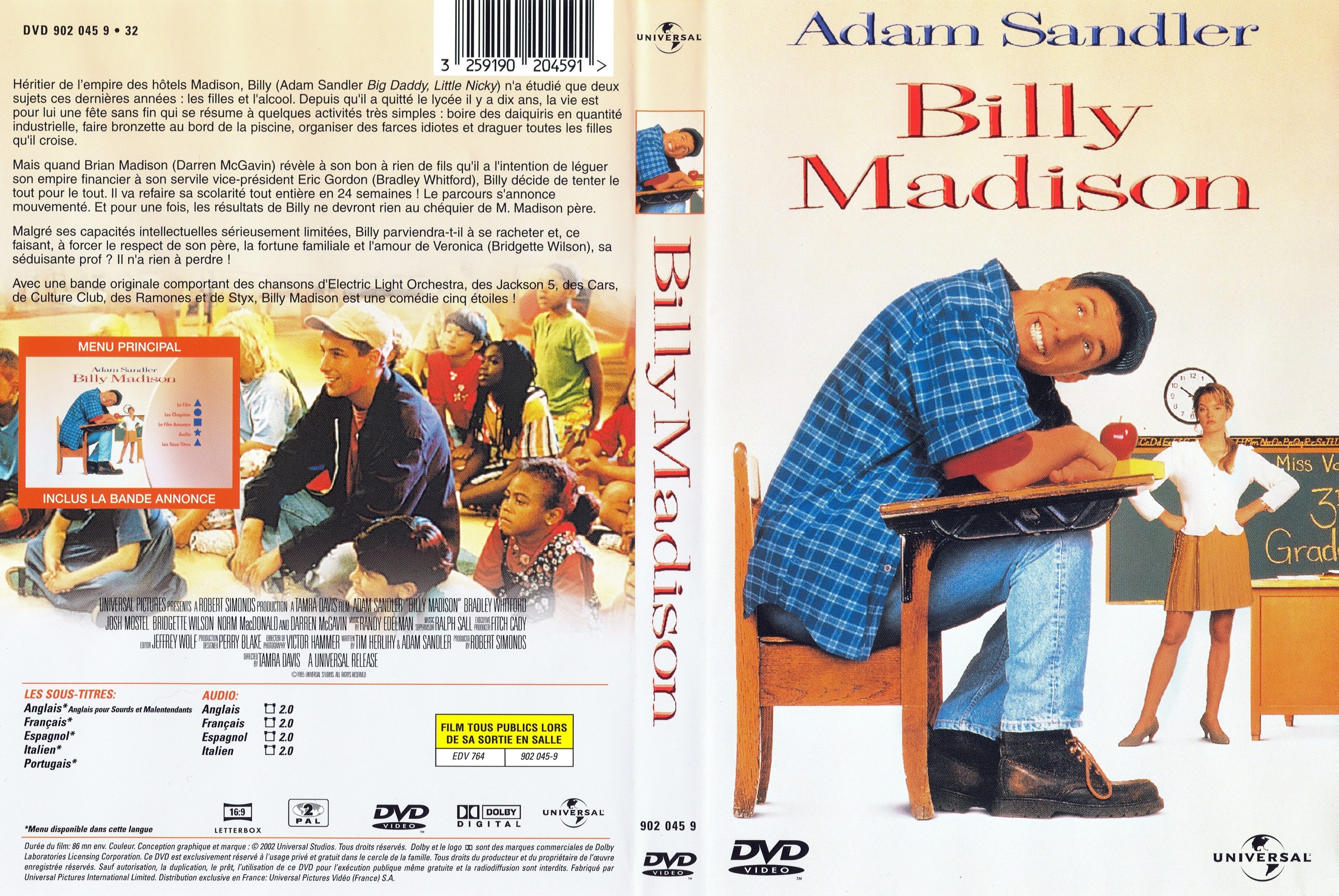 Jaquette DVD Billy Madison