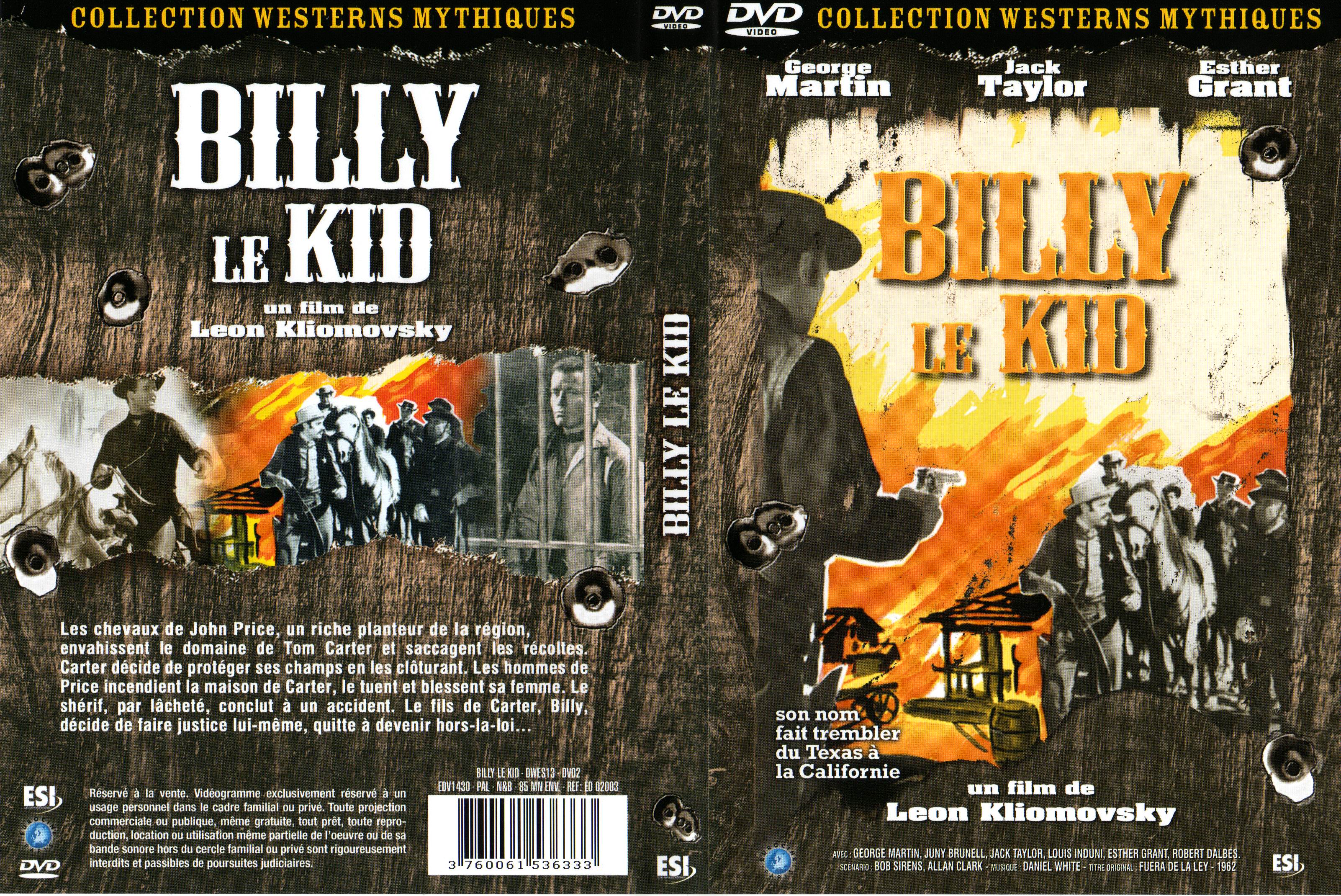 Jaquette DVD Billy le kid v2