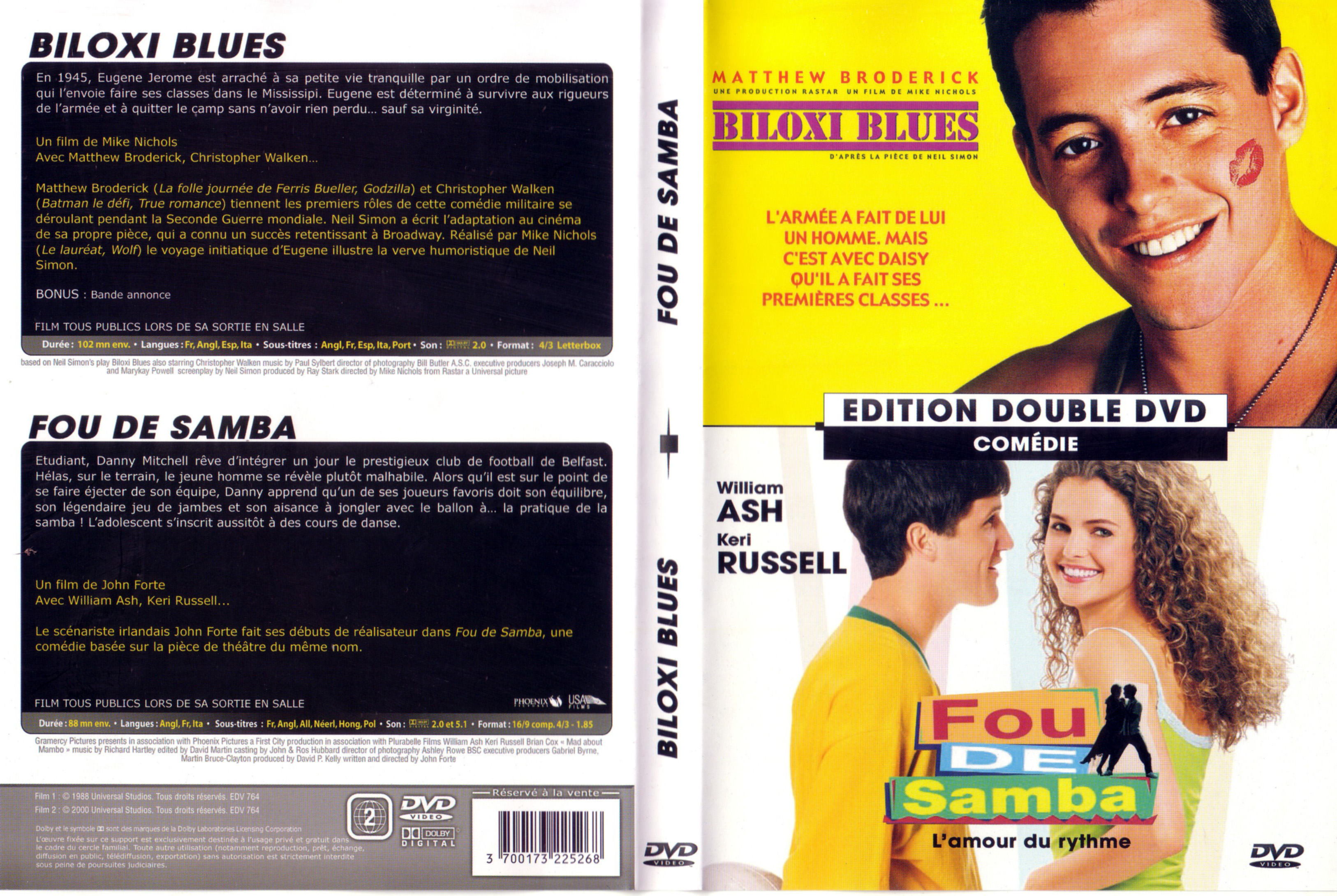 Jaquette DVD Biloxi blues + Fou de Samba