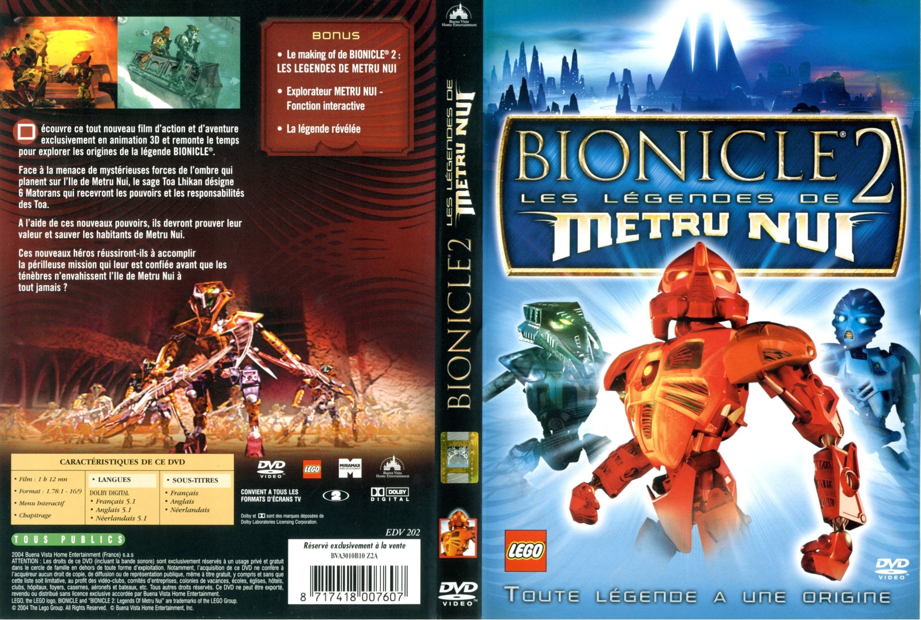 Jaquette DVD Bionicle 2