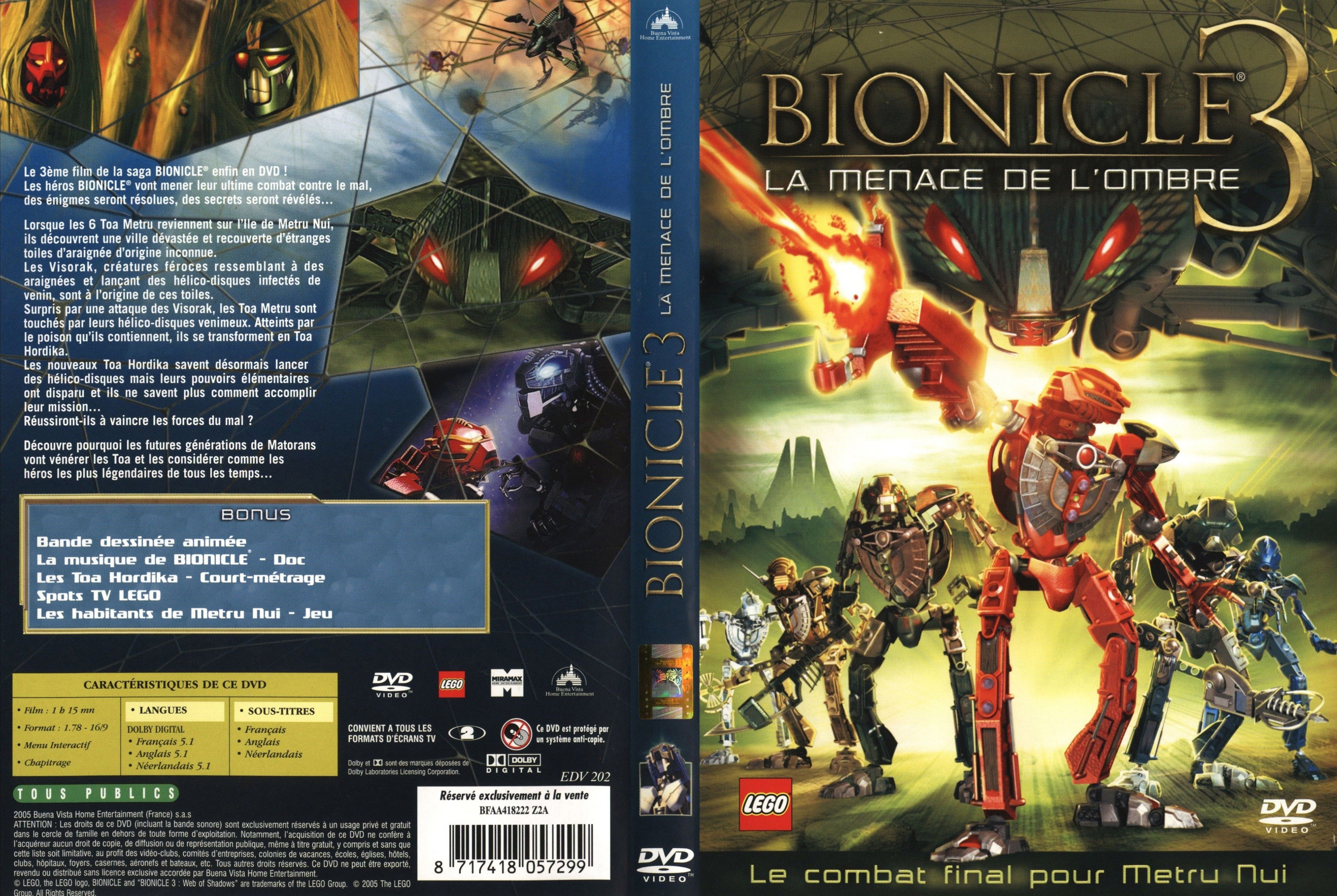 Jaquette DVD Bionicle 3